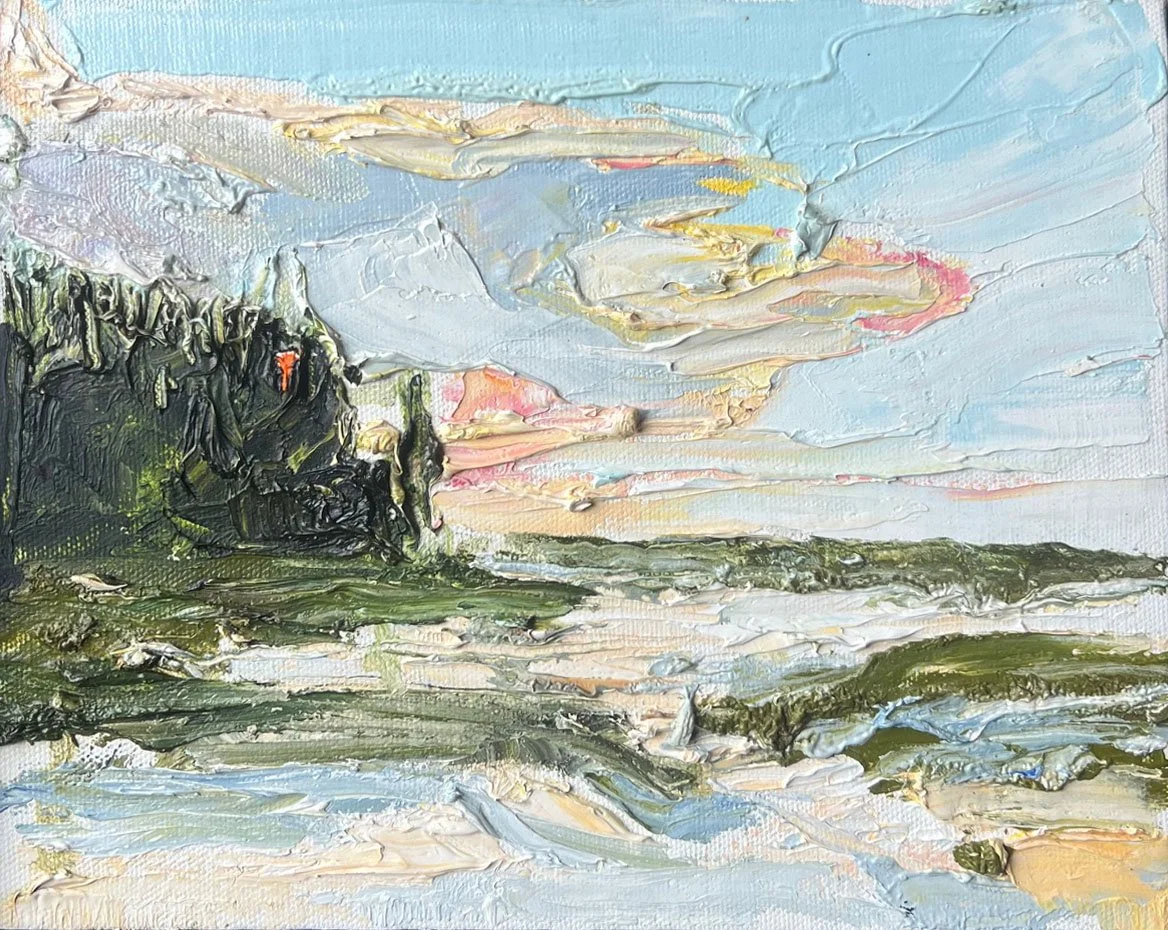 6:00 am Harrington River, 2000, oil on canvas, 8 x 10 in.