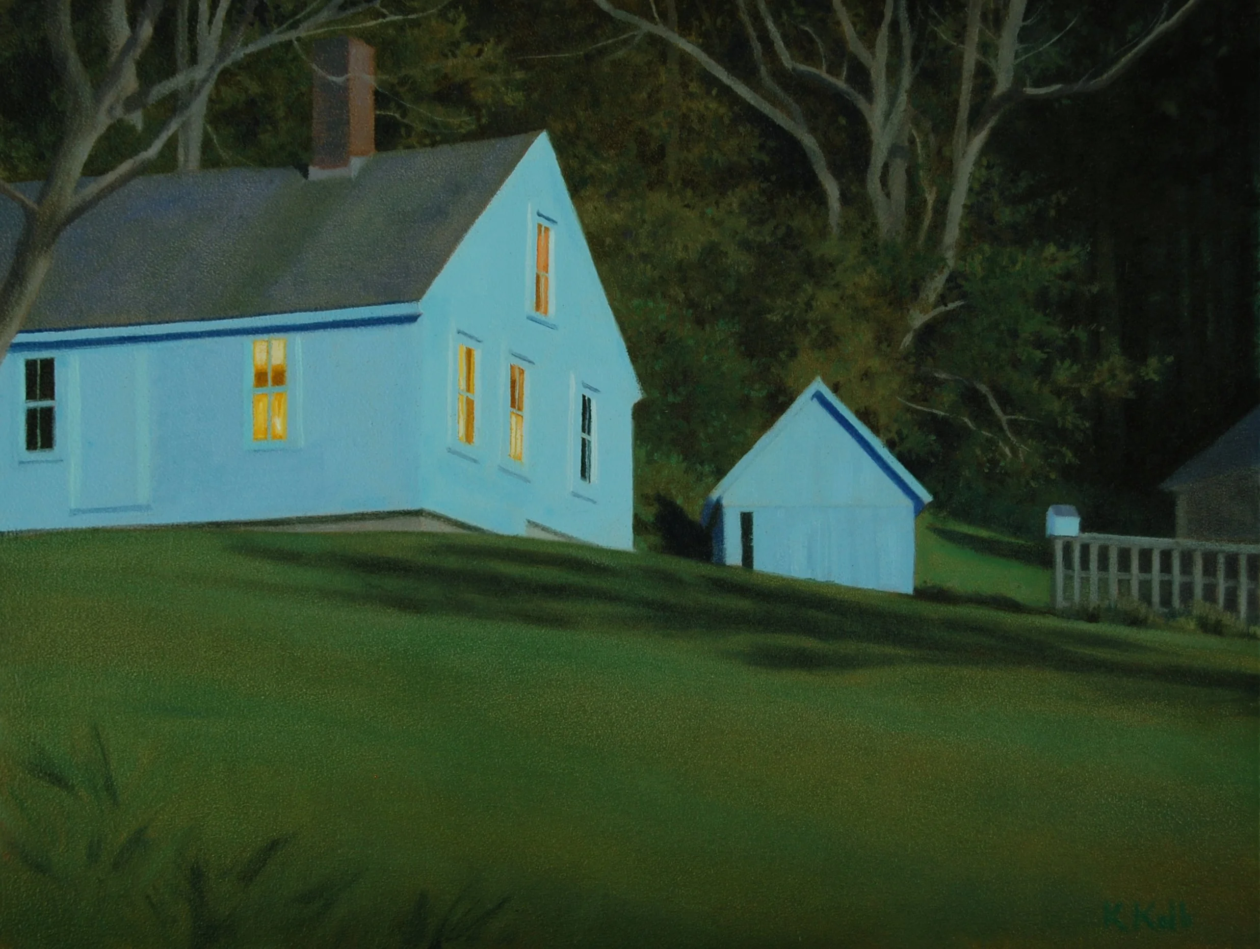 SOLD May Moonlight, oil on panel,9 x 12 in.