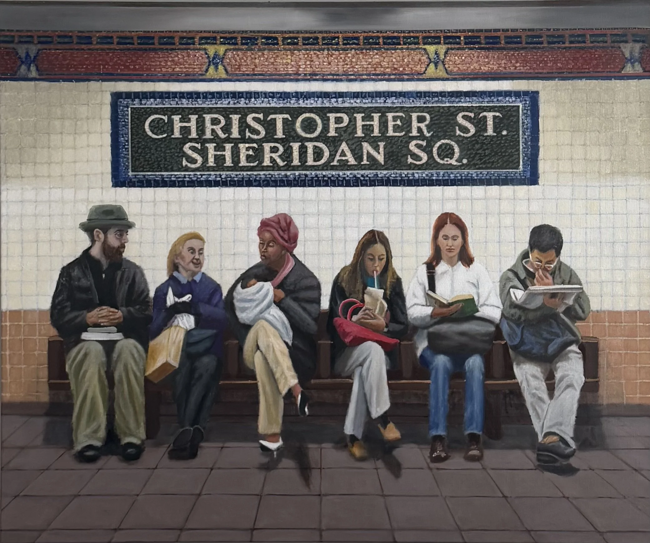 Christopher Street Station, 2026, oil on linen, 30 x 36 in.