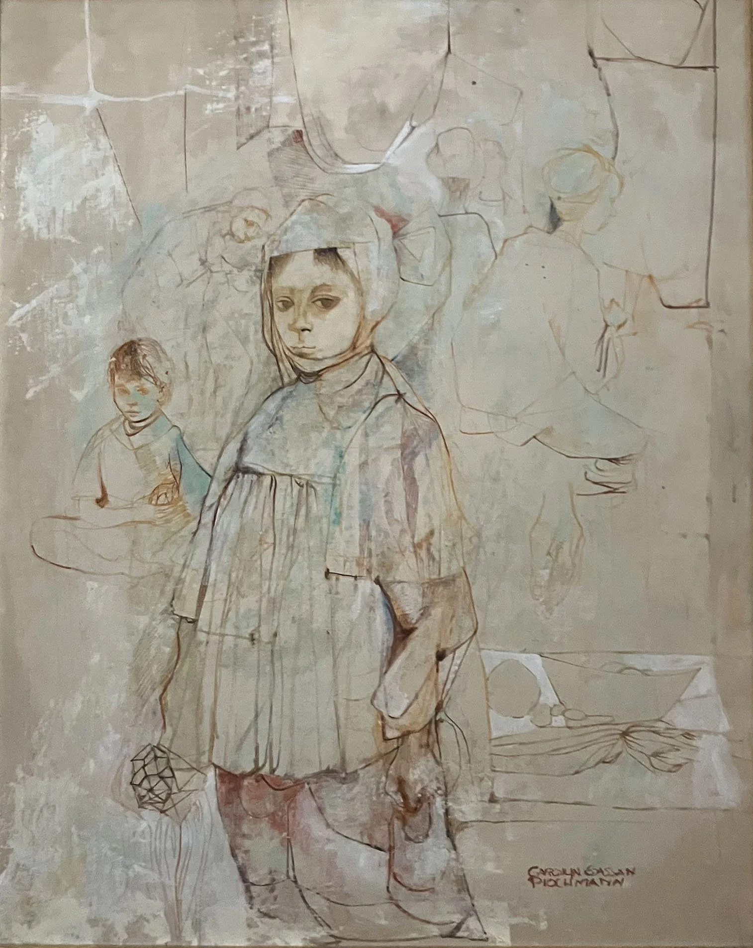 Russian Ballet, 1955, mixed media, 20 x 16 in.