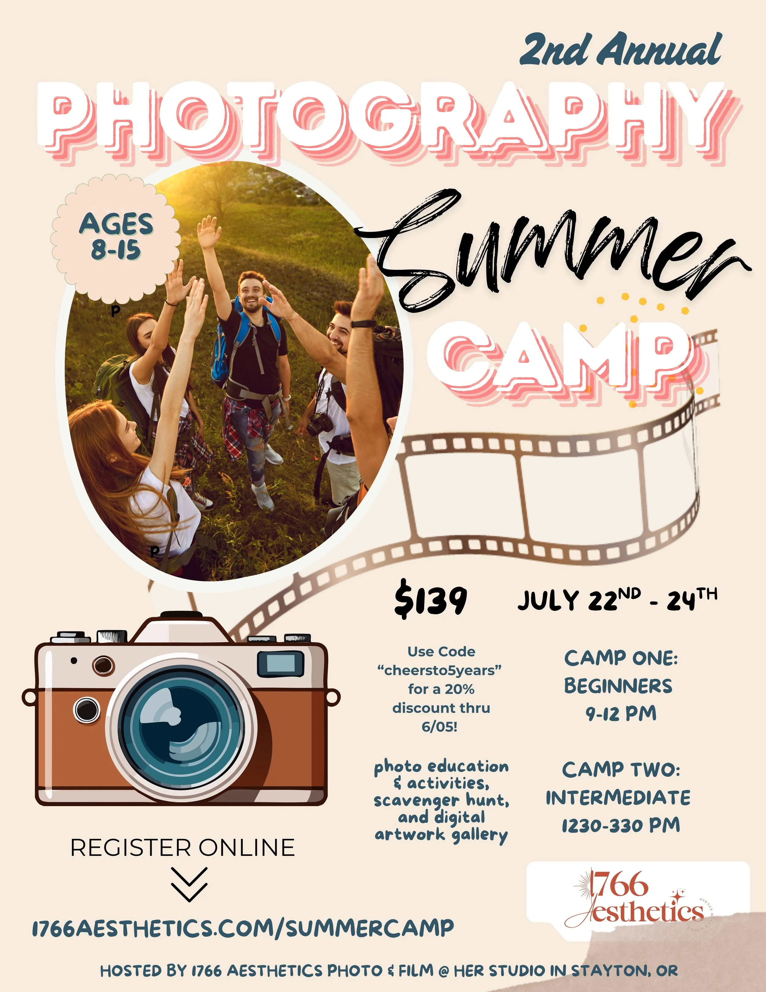 Photography Summer Camp for Salem Portland Stayton 