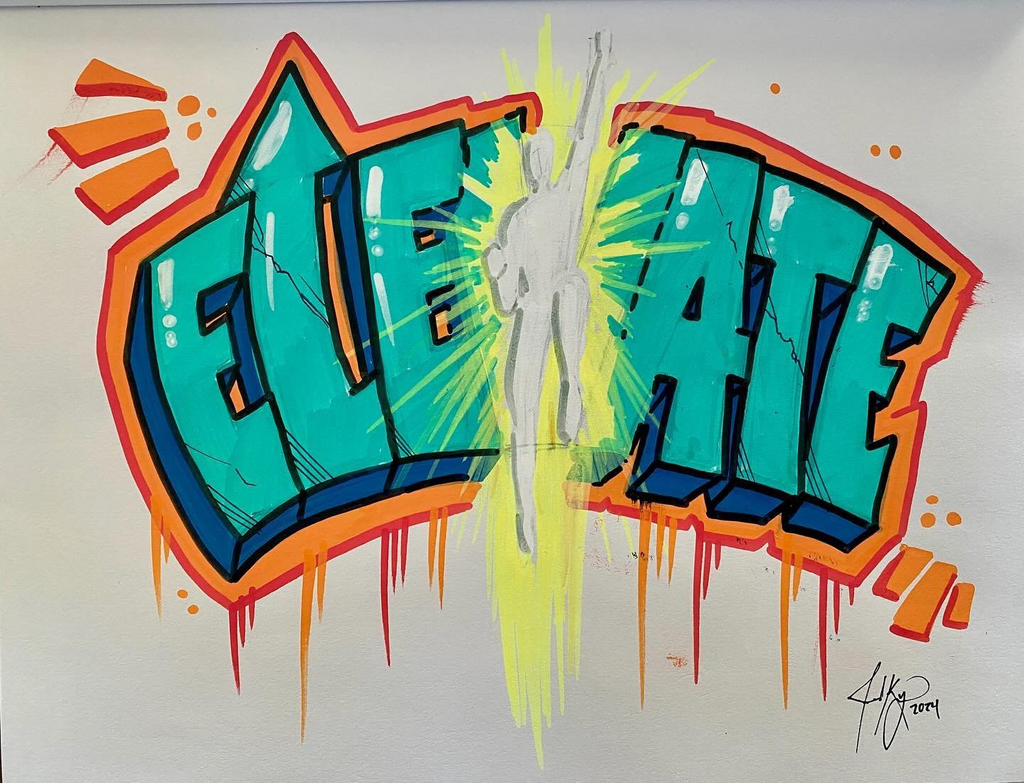 Could not stop listening to &ldquo;Elevate&rdquo; by DJ Khalil and I&rsquo;m obsessed with Into The Spider-verse so here&rsquo;s a fun doodle I made 🕷️🕸️🎨

Made with paint markers