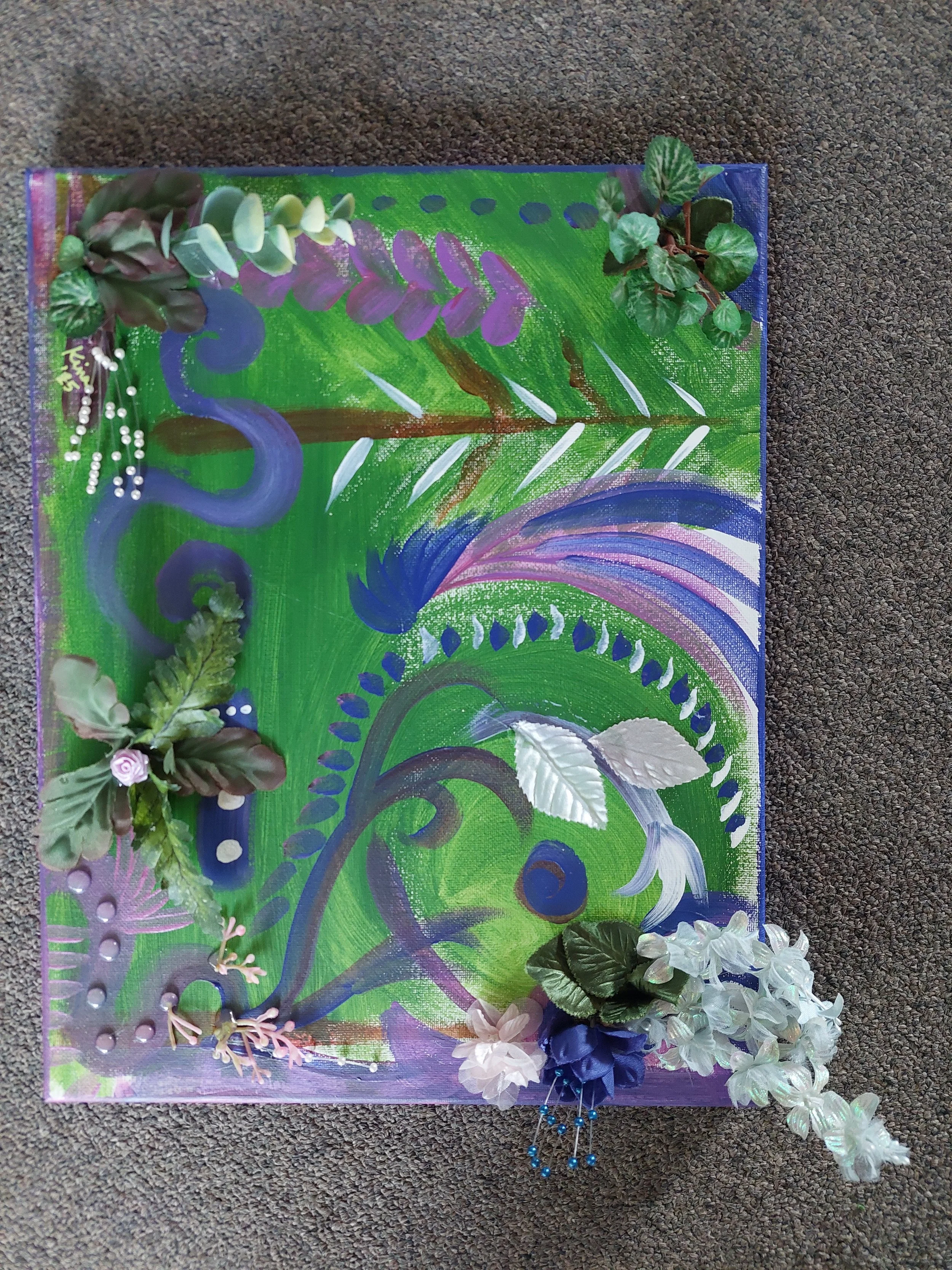 "Green Purple Canvas Eater" by Kina Stringfellow