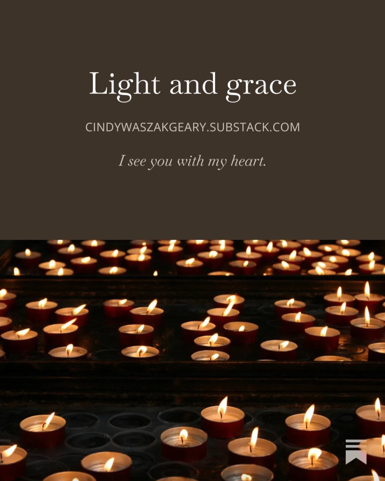 #lightandgrace My latest post on Substack. This post a bit delayed while I figure out how to create images to share...#iseeyouwithmyheart #subscribe