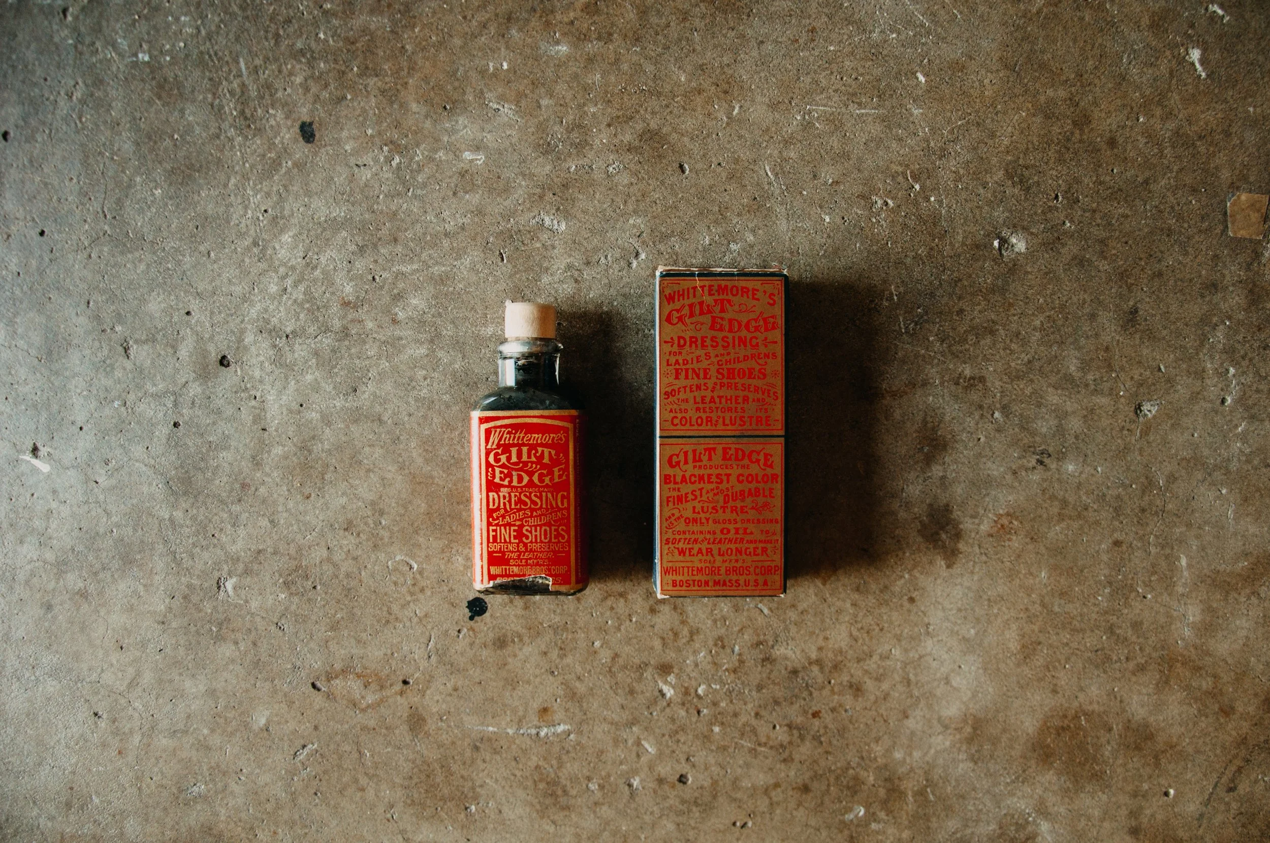 Late 1800's Whittemore's Gilt Edge Shoe Polish