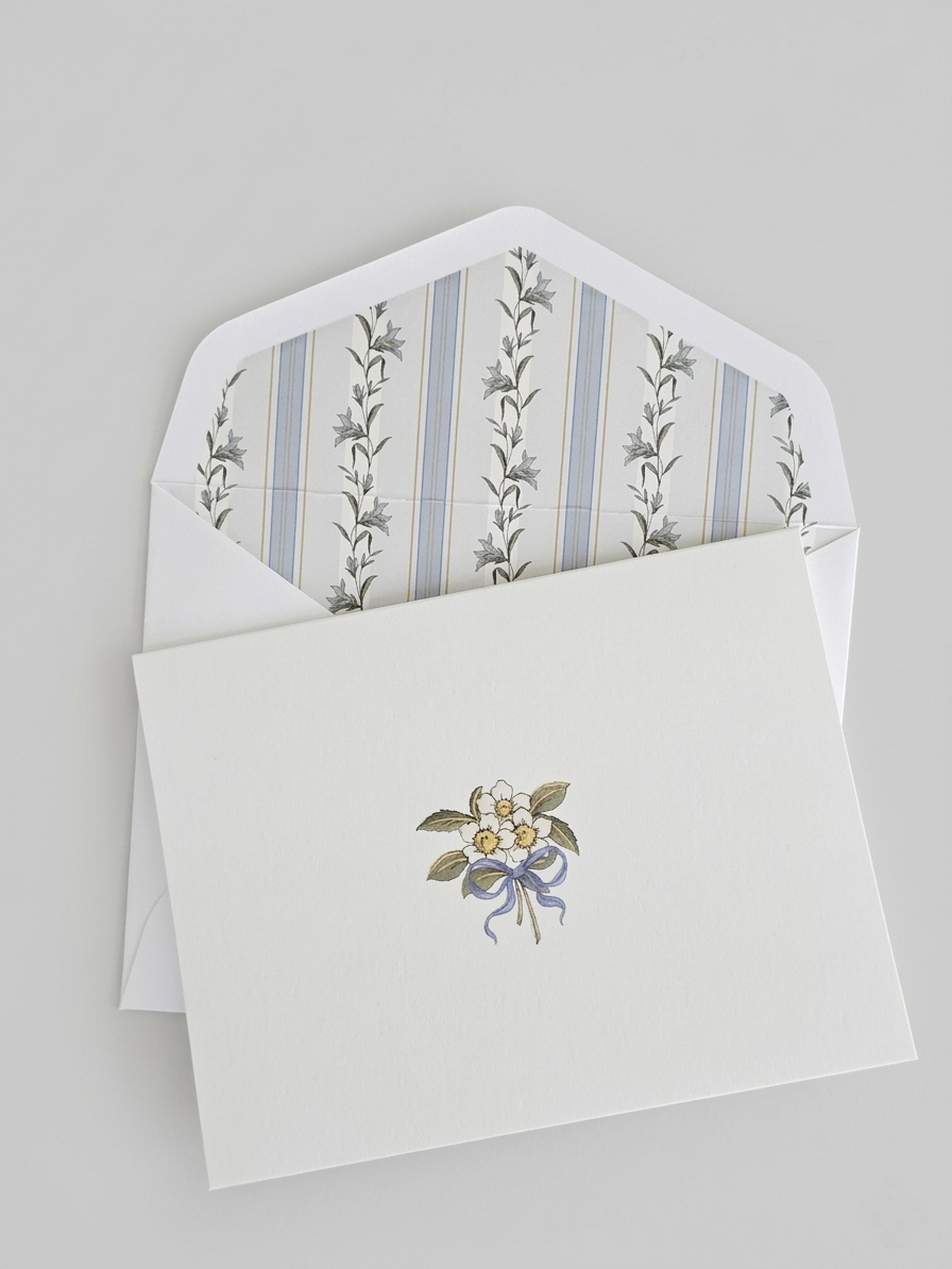 Floral bouquet note card