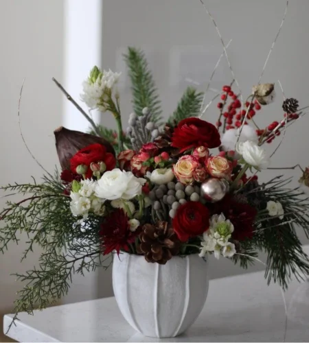 Christmas Theme Floral Arrangements