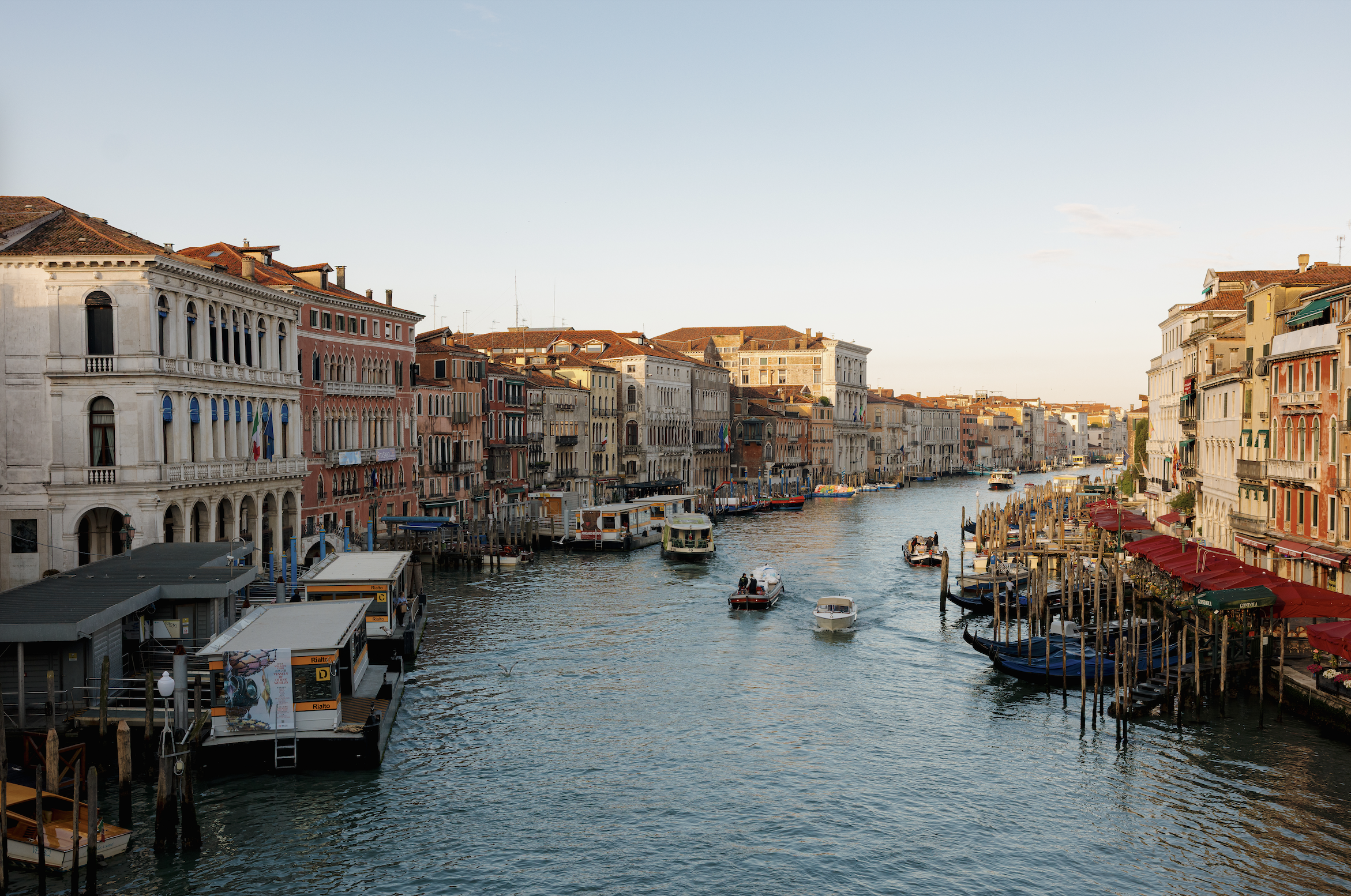Destination elopement photographer Venice Italy, Grand Canal golden hour view