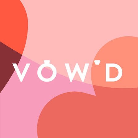 Colorful abstract background with the word 'VÖWD' in white letters.