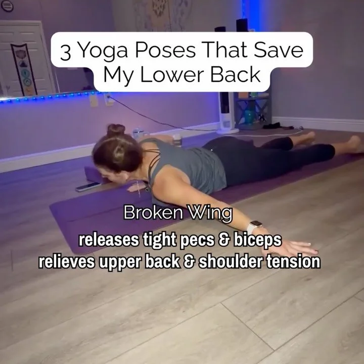 💜Anyone else feel like their back needs a reset after a day of sitting? 

Swipe through for 3 yoga poses my back thanks me for! 

Sometimes, taking a few minutes to slow down, breathe, and move is my favorite part of the day.

At Flow Pilates &amp; 