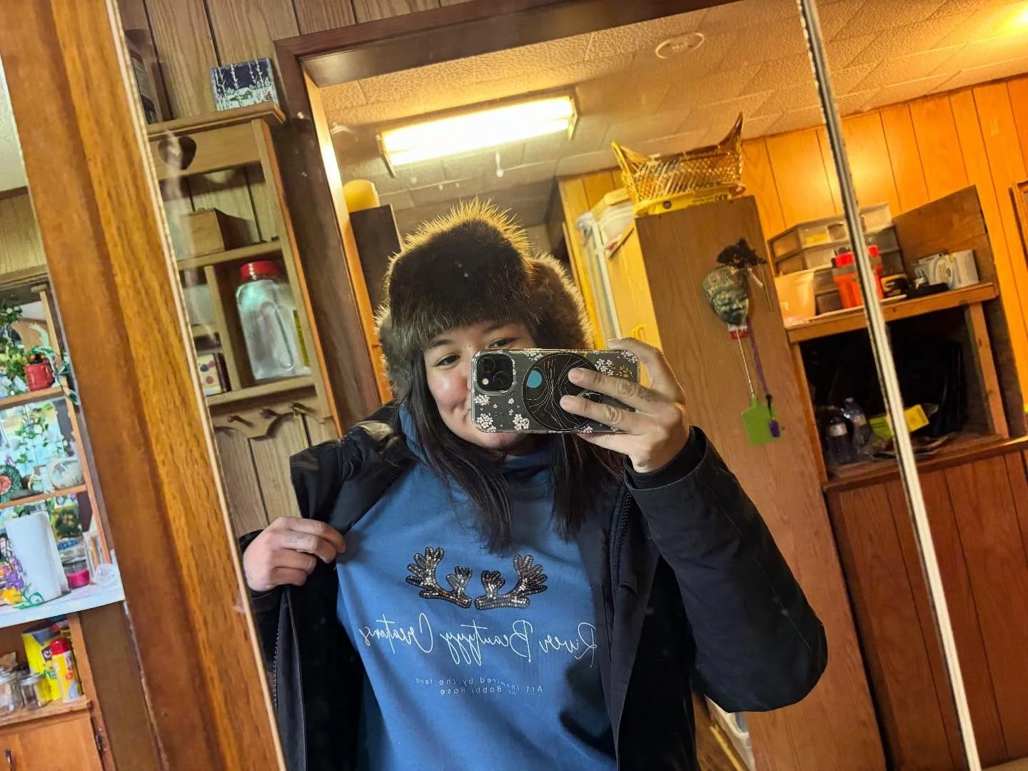 Link in bio to preorder your own River Beautyyy Creations swagggg!  Also, mussi choo for my Gertie fur hat in this cold weather ! She just celebrated her 98th birthday other day!