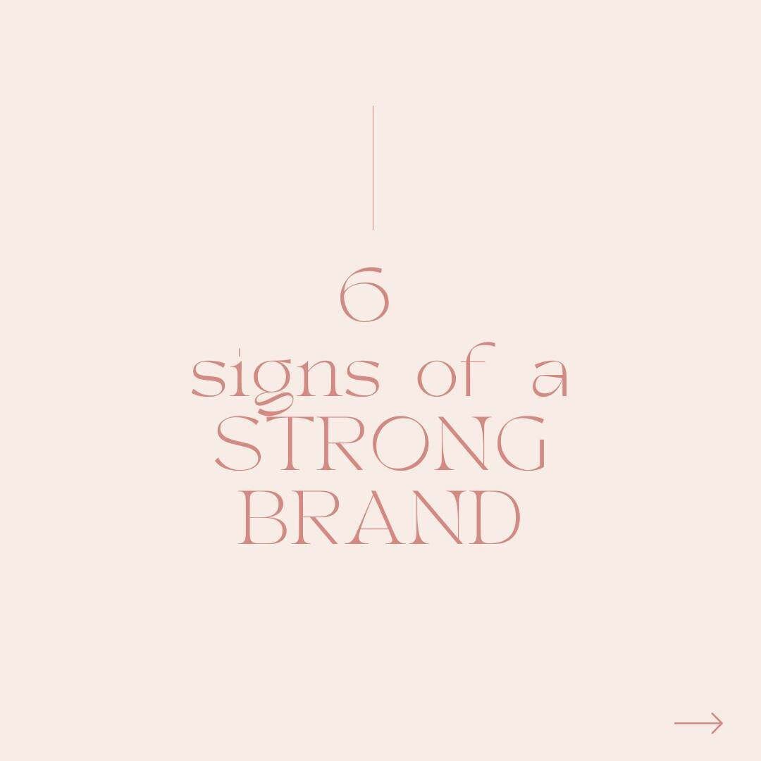 Your brand is important not only because it makes a memorable impression on consumers, but also because it lets your clients and customers know what to expect! 

Here are 6 signs of a STRONG BRAND! ✨

Which area do you feel like you are the strongest
