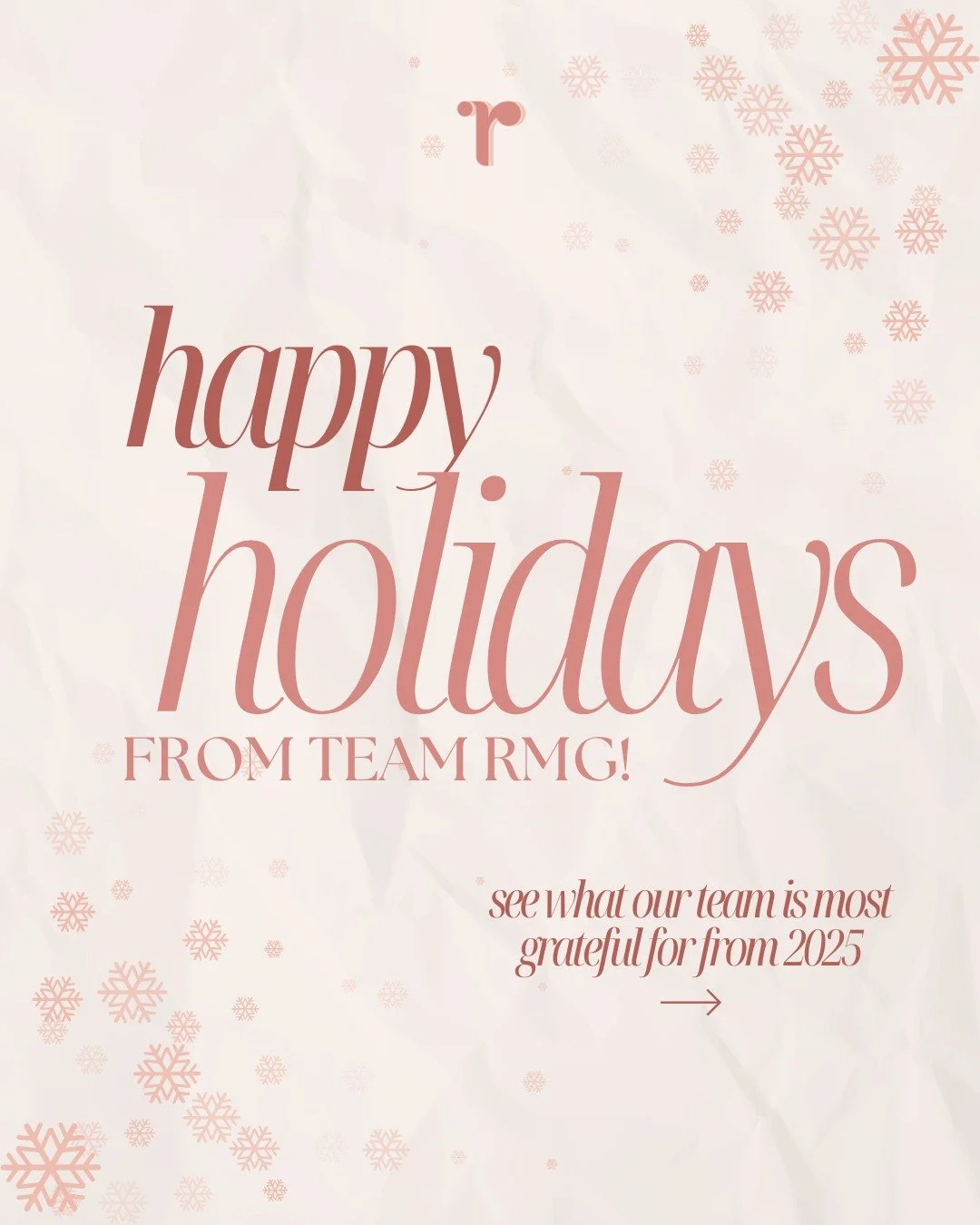 From our RMG family to yours, happy holidays! 🎄✨
