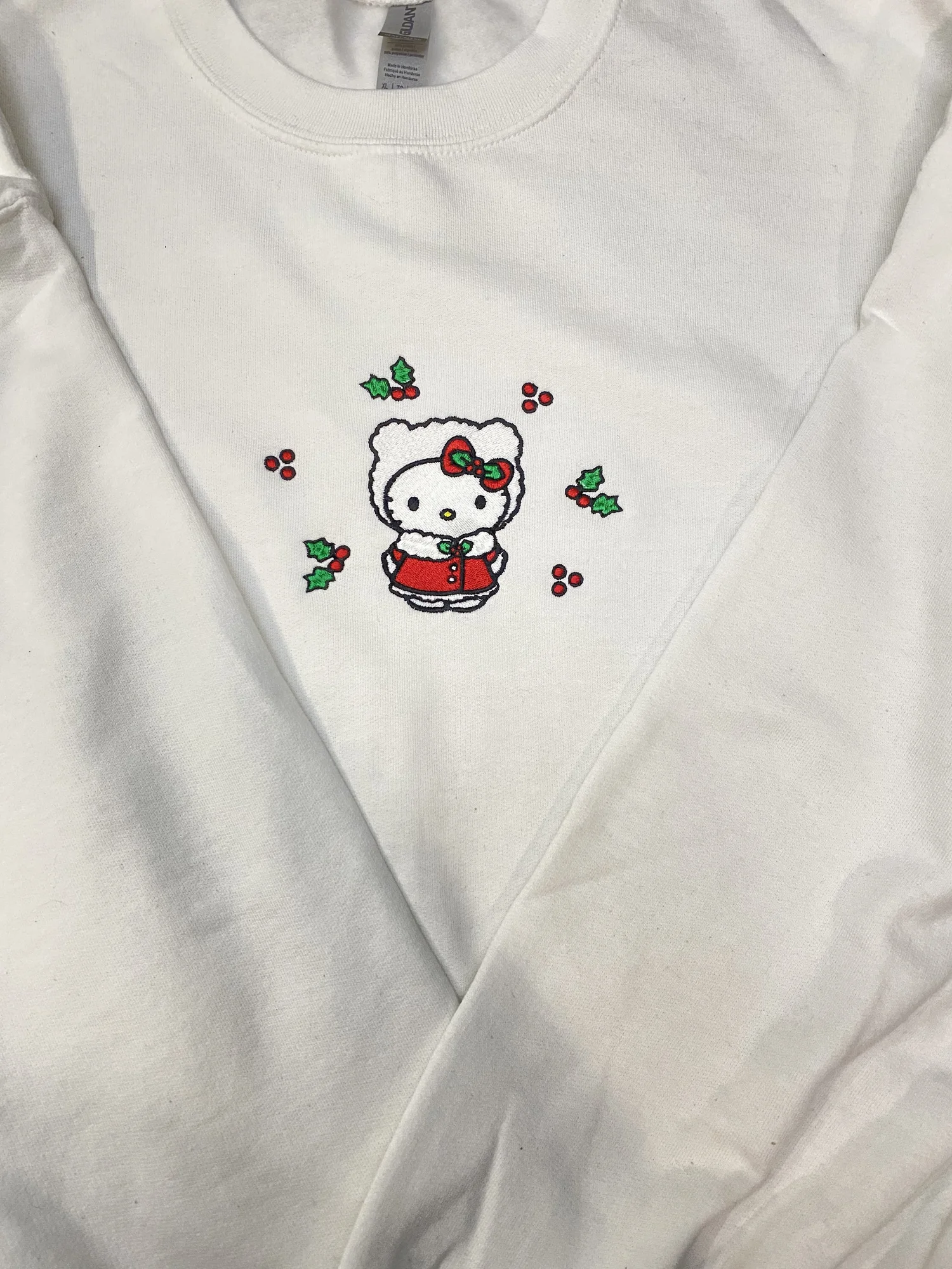 Hello Kitty Christmas Embroidered Sweatshirt — AsianGrit