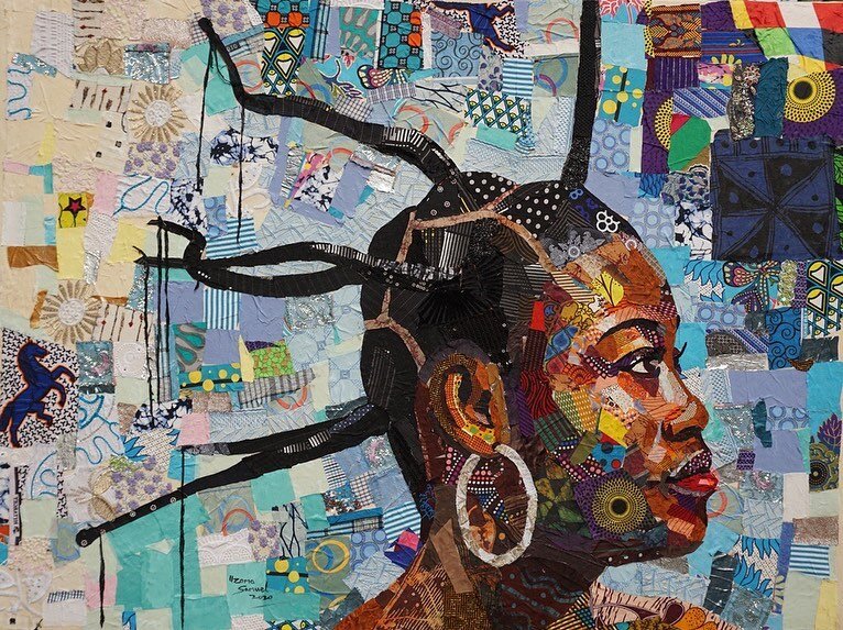 Uzoma Samuel Anyanwu. @uzomasamuel_ 

This is a name you'll want to know. He is a remarkably talented textile artist, living and working in Lagos, Nigeria. He has been producing art-- baskets, sketches, photography, painting, collage-- for nearly his