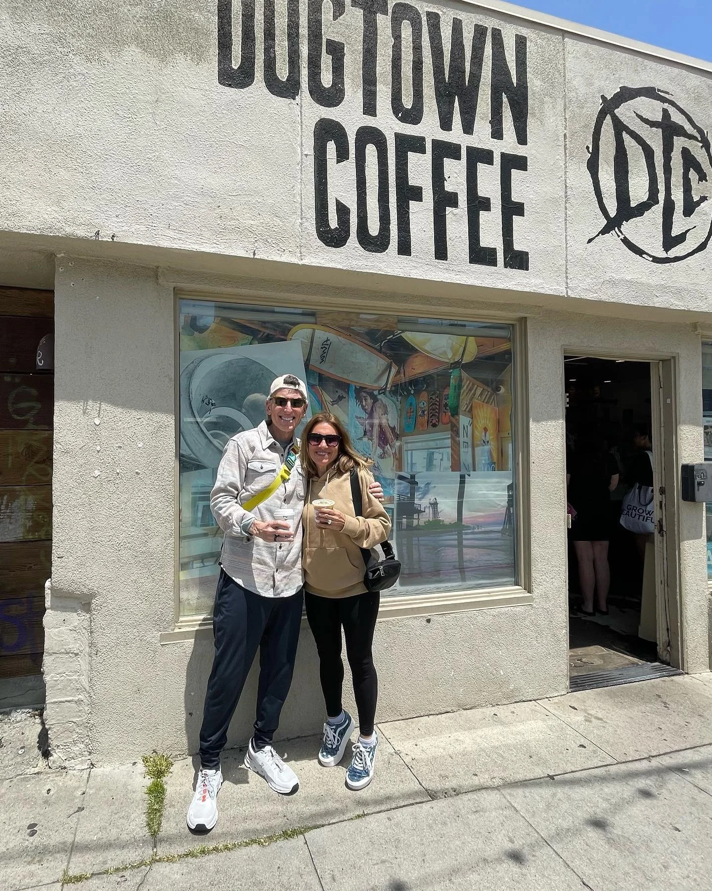 Another year, another pilgrimage to Dogtown Coffee. Iced Chaggacino and Flat white for the win! Happy Birthday and Mother&rsquo;s Day Ellen❤️❤️❤️ PS&hellip; swipe to see the 2022 version!!!
