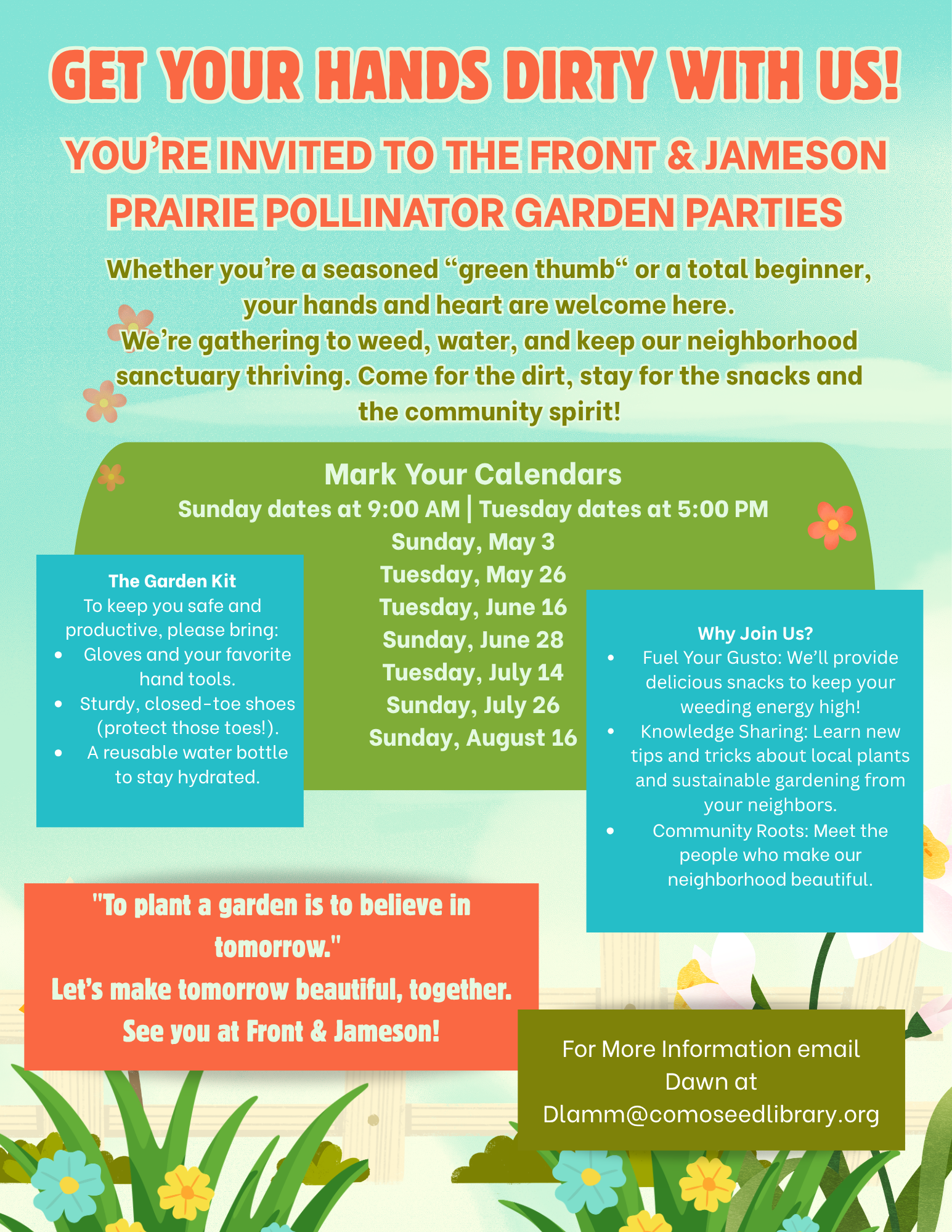 Gardening Party at Front and Jameson Pollinator Garden