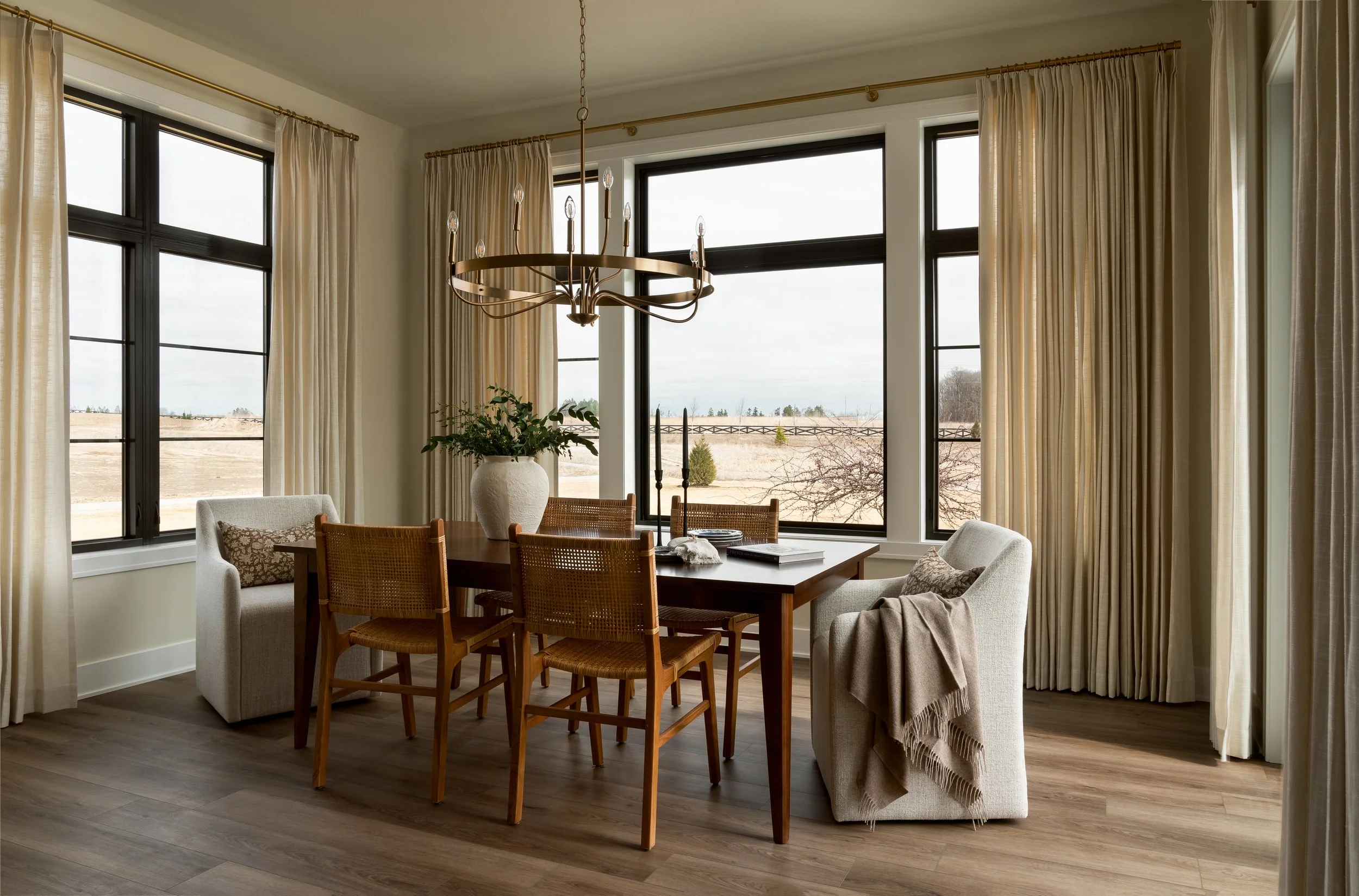 Dining room interior design in Mequon Wisconsin by Kristin Burke Interiors