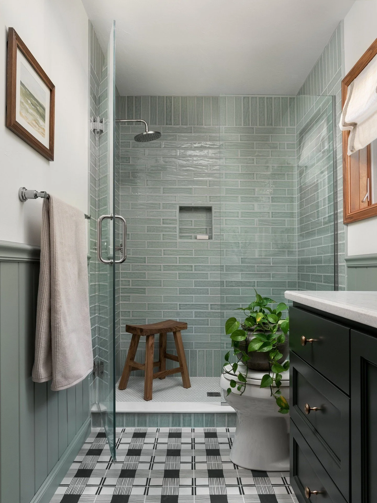 Color, considered. ⁠
⁠
⁠
Three bathrooms, three distinct approaches to color. A fresh green palette, painted vanities, soft blue tile. Each brings personality to the space while still feeling thoughtful and timeless.
