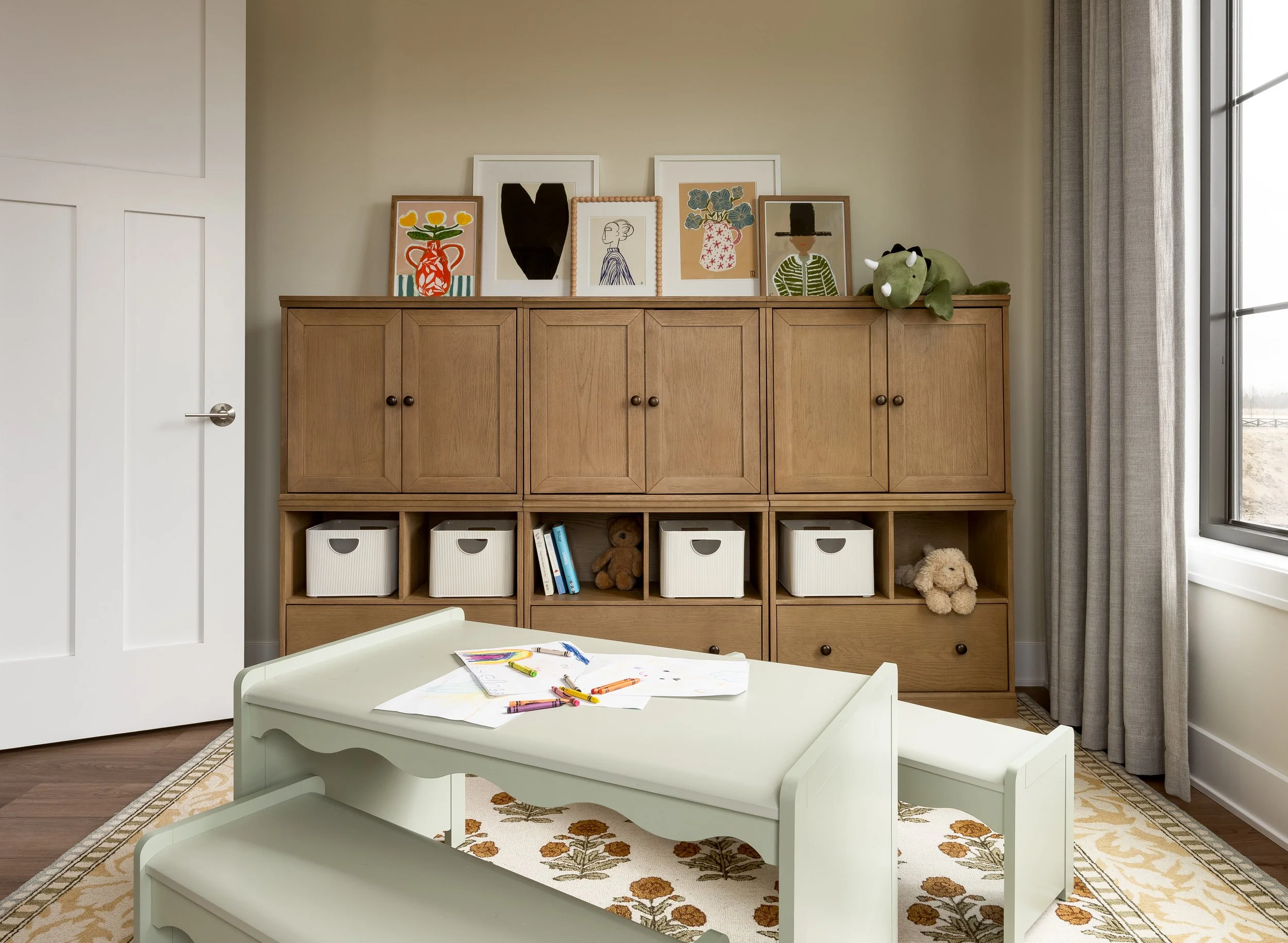 Flex room interior design in Mequon Wisconsin by Kristin Burke Interiors