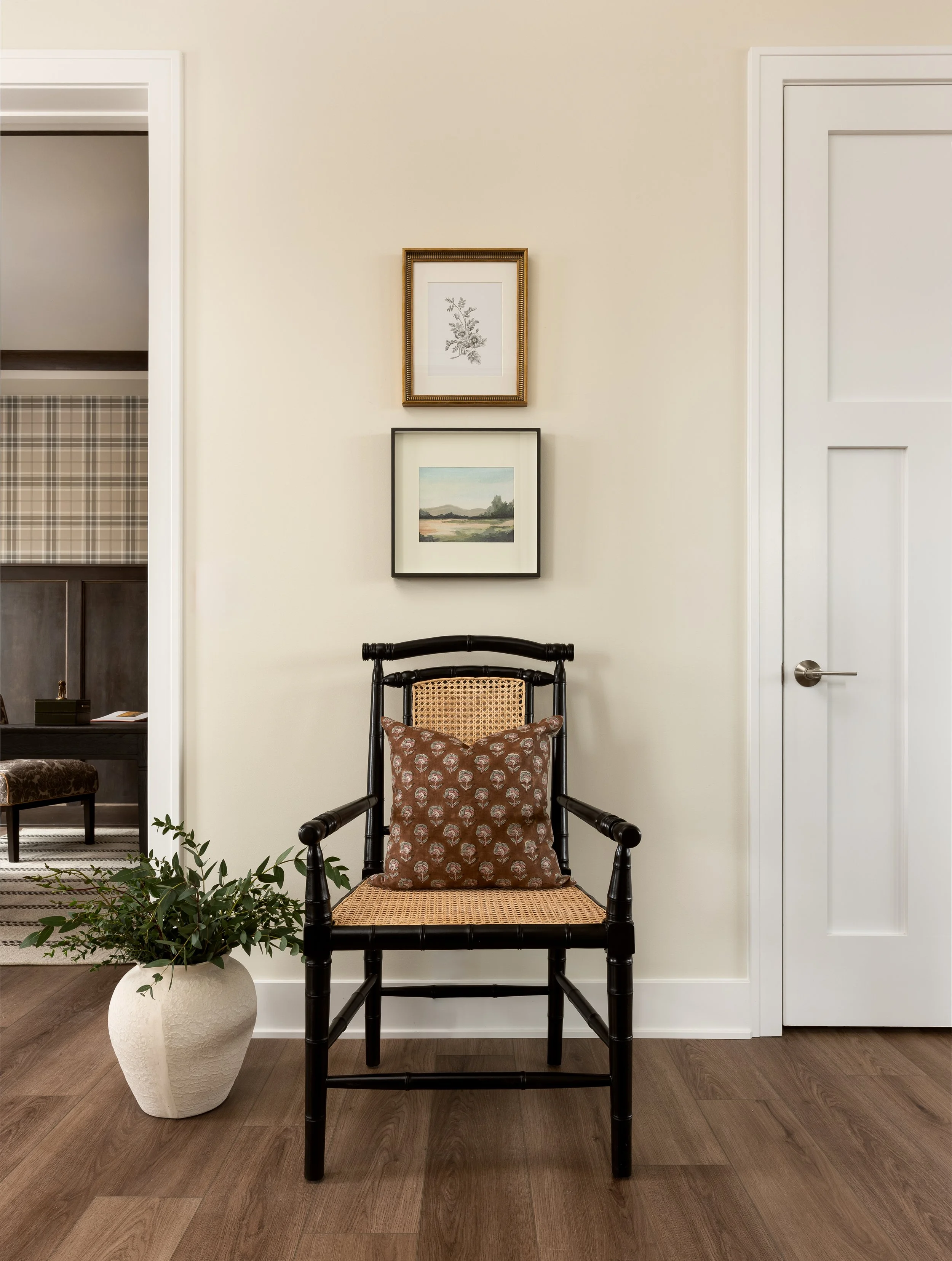 Entry way interior design in Mequon Wisconsin by Kristin Burke Interiors