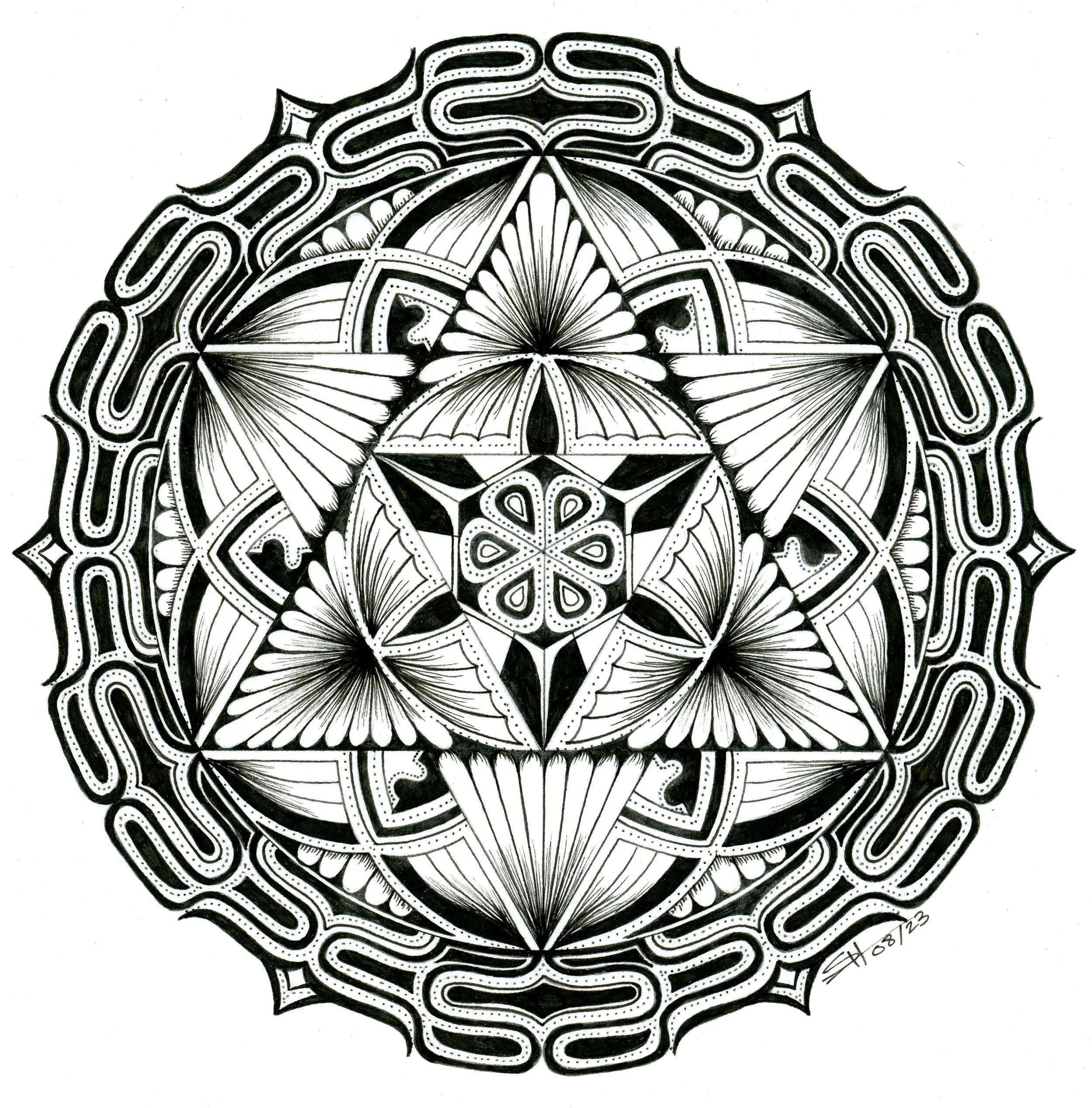 Merkaba
Multimedia Paper, Pen & Ink | 
6x6in | $75