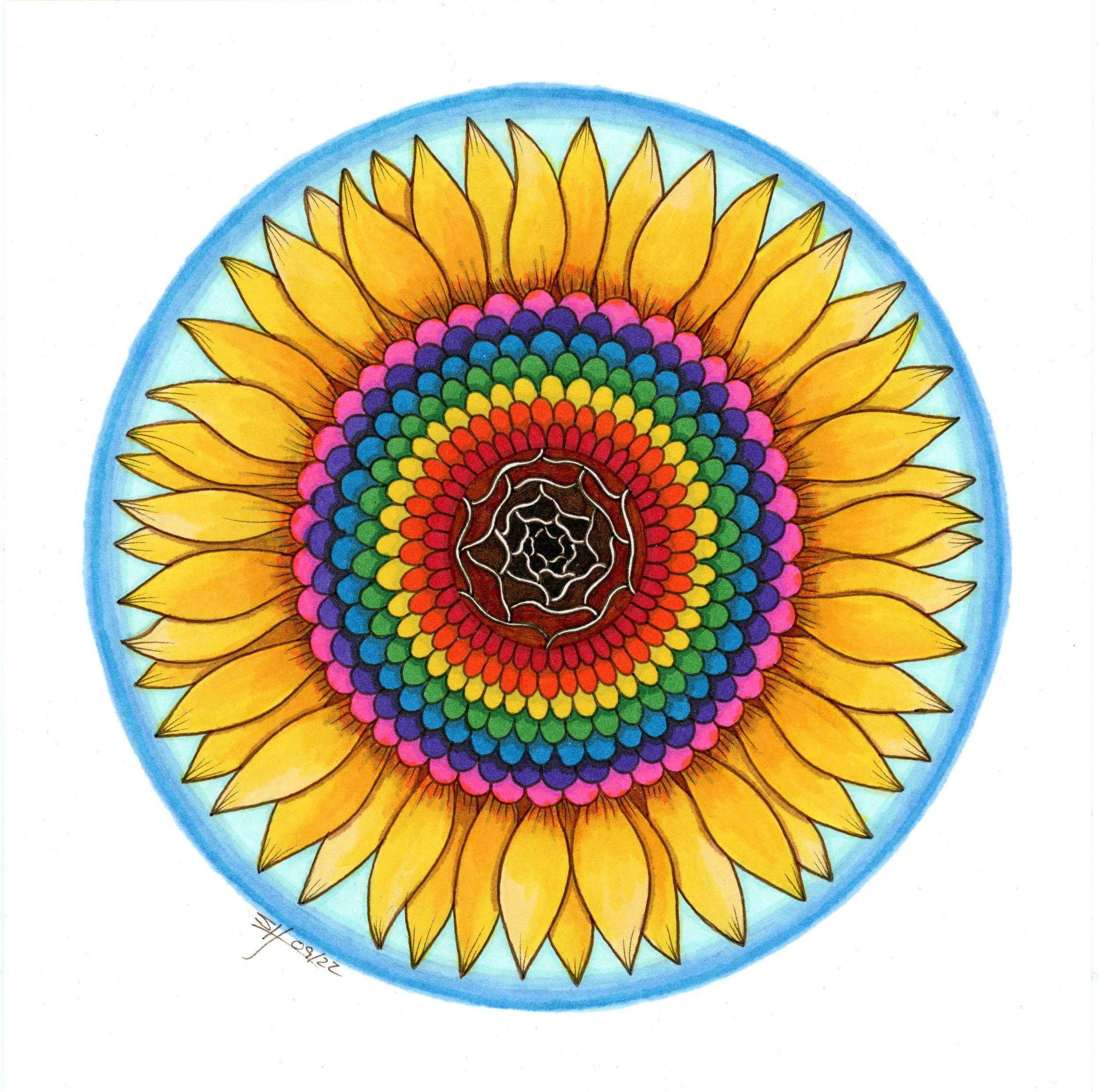 Sunflower Chakras1
Mixed Media Paper, Pen&Ink, Marker |
6x6in | $75