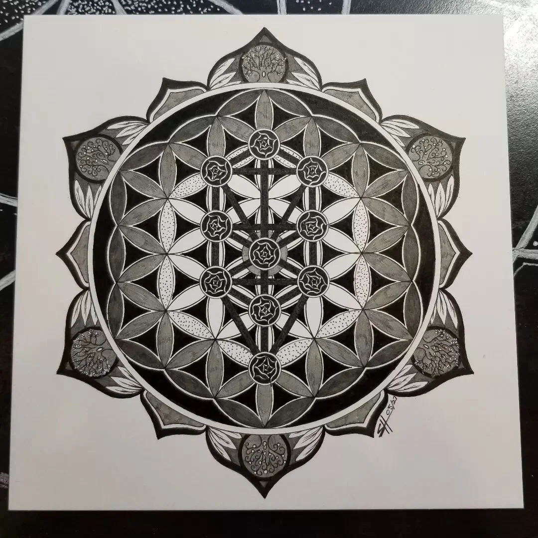 Sharing another new piece i completed last wrrk. The Tree of Life sacred geometry inside the Flower of Life. A bit of a monochromatic study playing with my black and grey #pigmamicron pens. It's so cute! 😝
What else is possible now?
Have an awesome