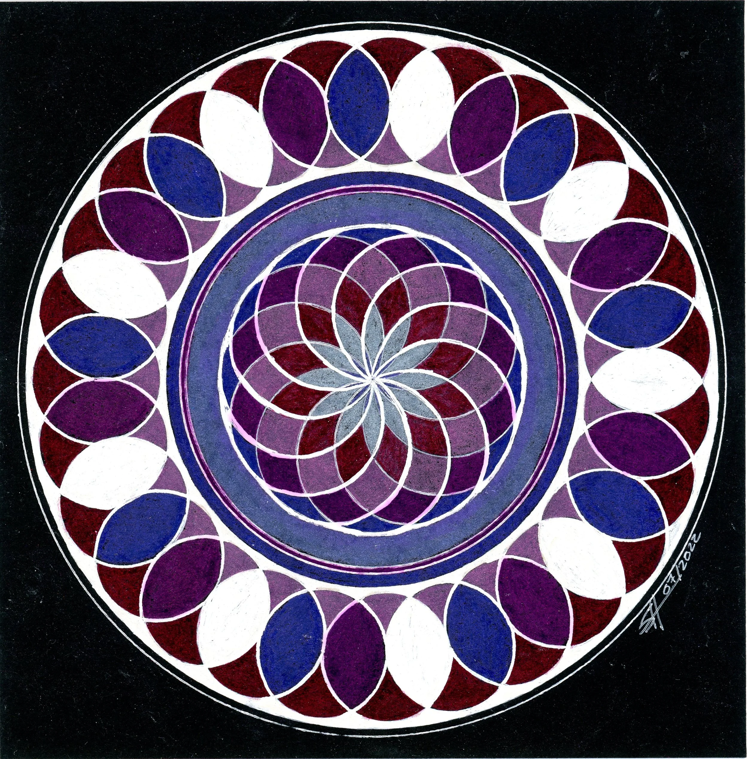 Torus Study1 - Red
Black Multimedia Paper, Gel Pen, Coloured Pencils |
6x6in | $45