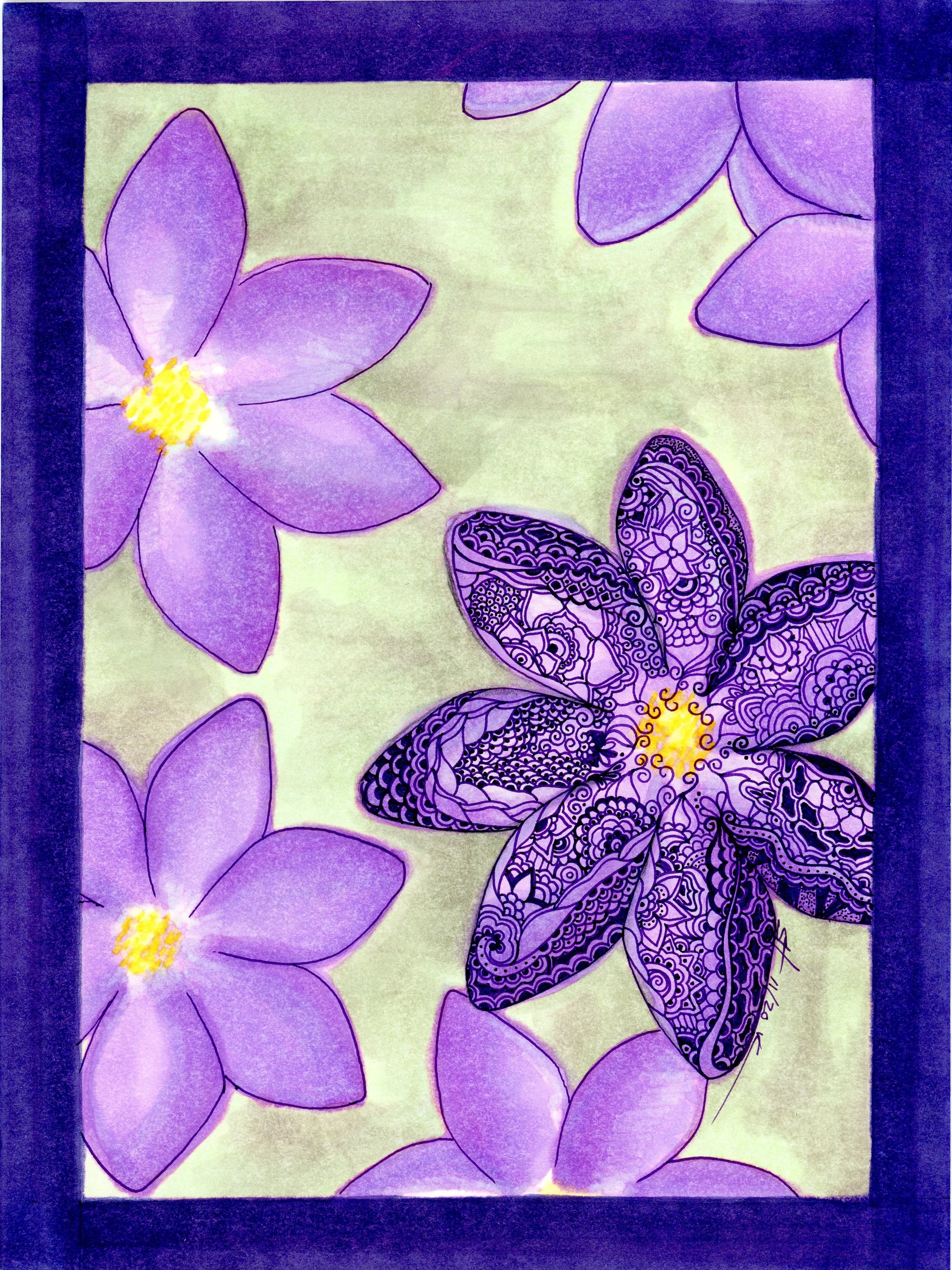 Purple Flowers1
Multimedia Paper, Pen&Ink, Watercolour |
8x6in | $45