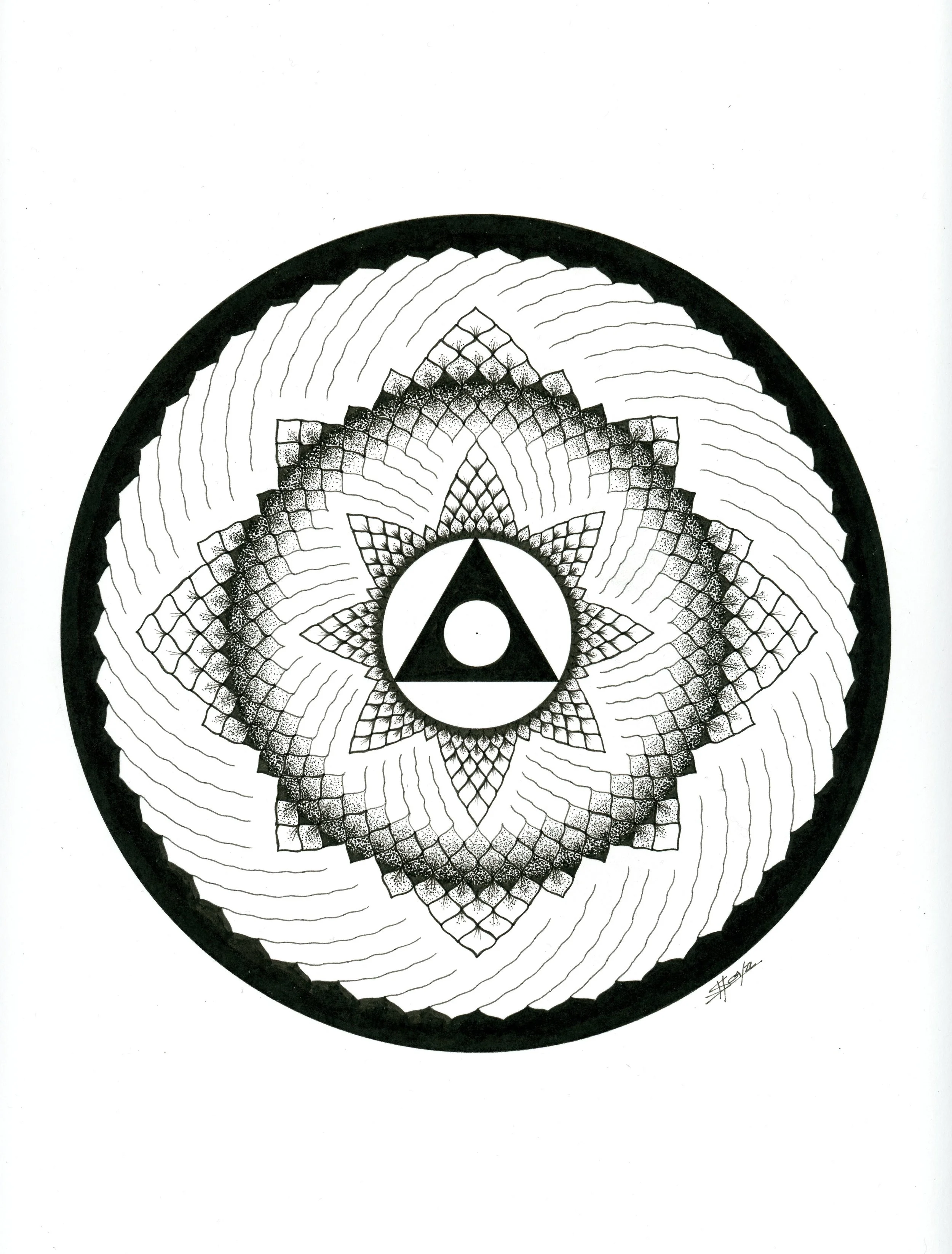 Sahasrara Compass (048) 
Multimedia Bristol, Pen&Ink |
9x12in | $110