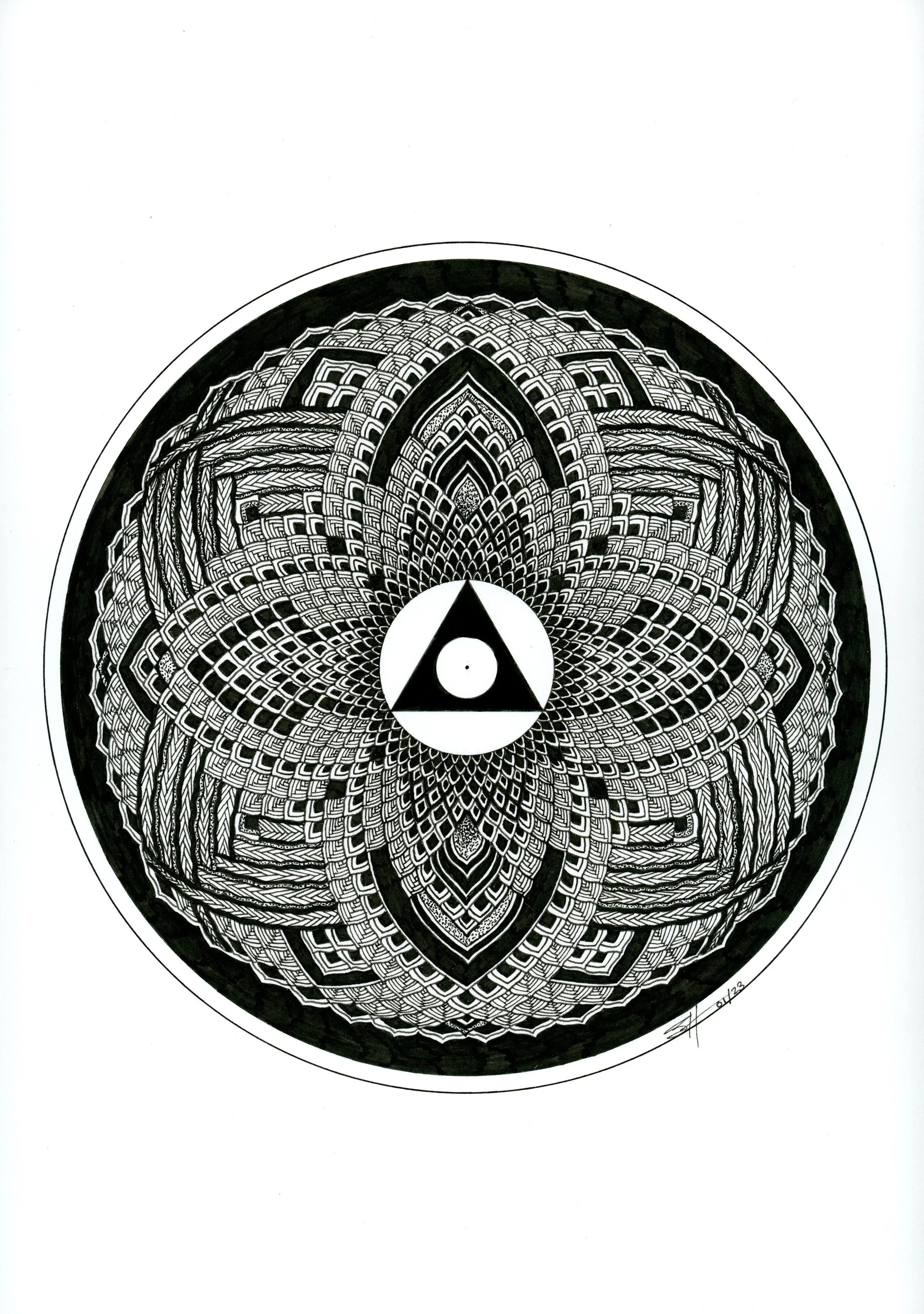 Sahasrara1
Mixed Media Bristol, Pen & Ink | 
9x12in | $108