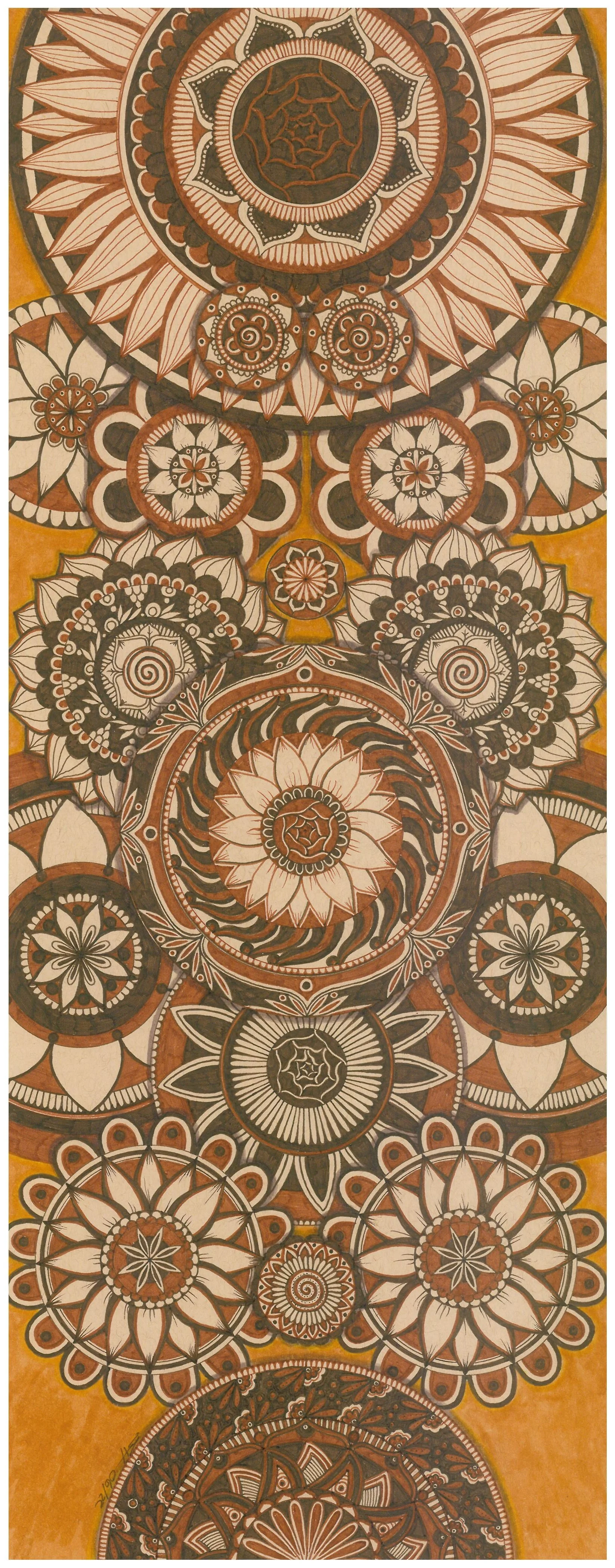 Mandalas in Sepia
Mixed Media Paper, Pen&Ink, Marker
5.5x14in | $250