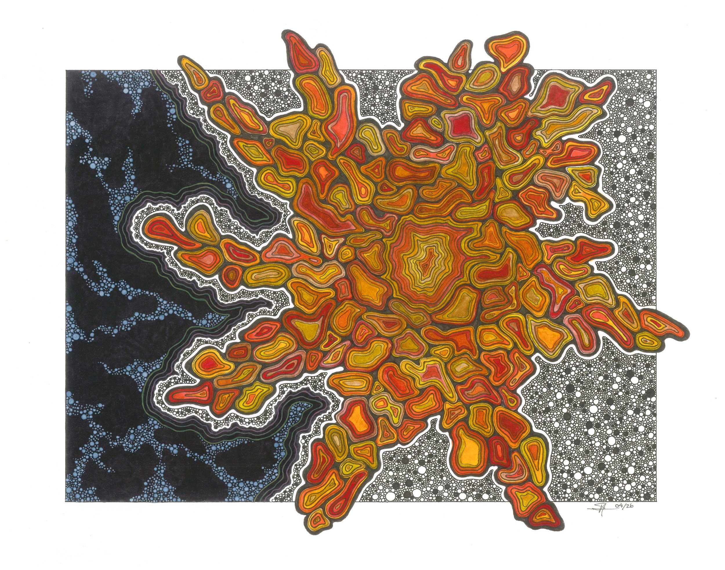 Earthly Blast
Mixed Media Paper, Pen&Ink, Marker
11x14in | $230
