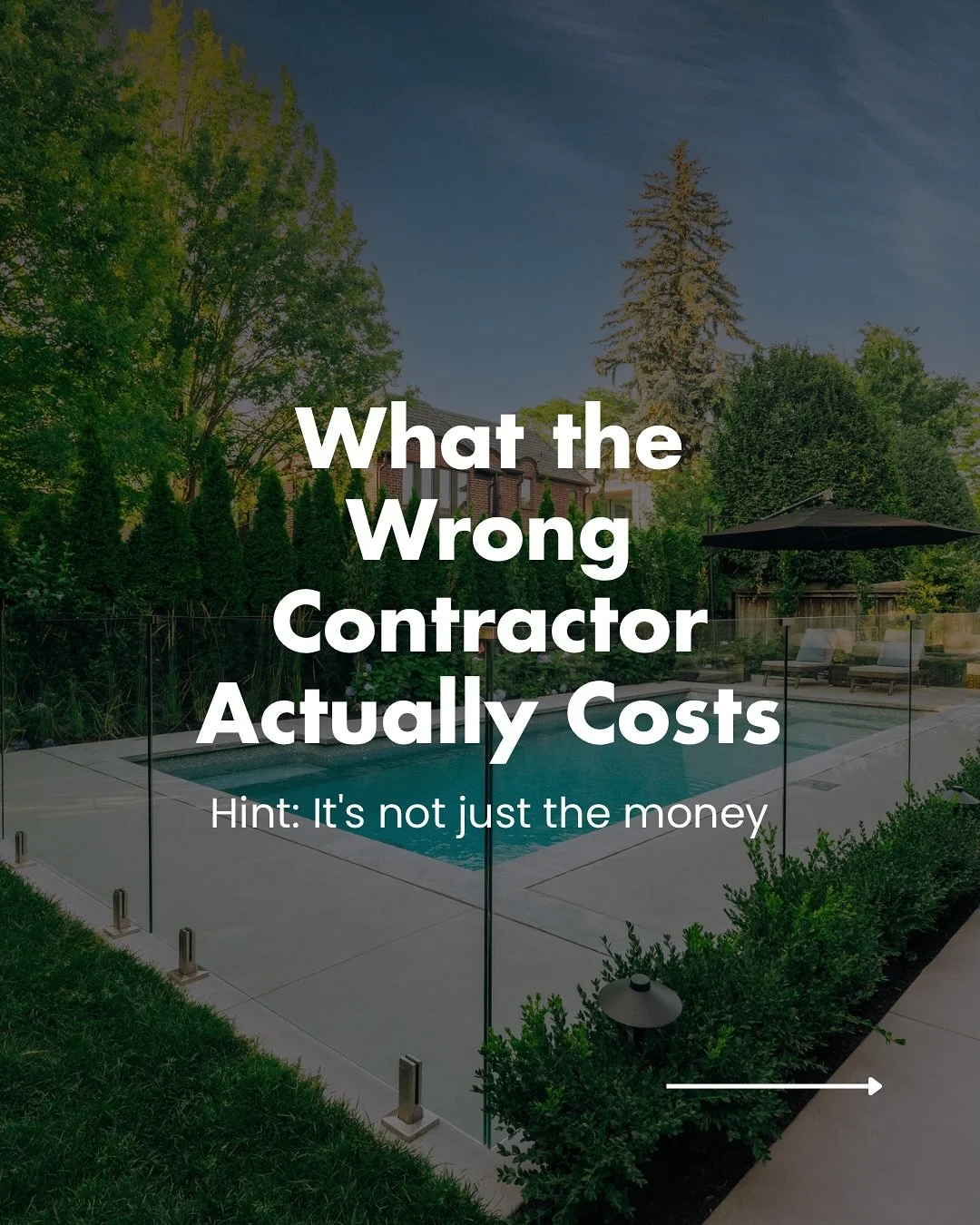 We hear these stories every spring.

Homeowners who hired the wrong contractor and are now dealing with the fallout.

The pool project that was supposed to start in May&hellip; but the contractor didn&rsquo;t show until July&hellip; and finished in S