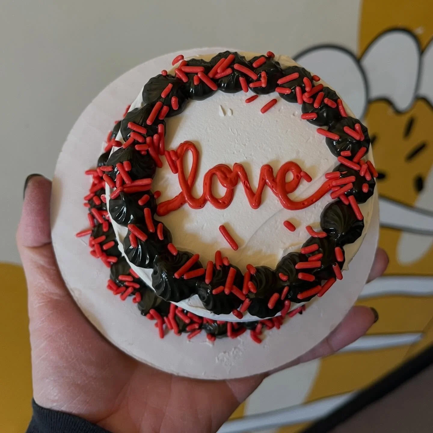 Our Valentine&rsquo;s Day MINI ICE CREAM CAKES are here! These cuties are the perfect size for sharing with your Valentine&hellip; or just to enjoy solo! Limited time only. (Sorry, no custom orders, no pre-orders.) Grab &lsquo;em while they&rsquo;re 