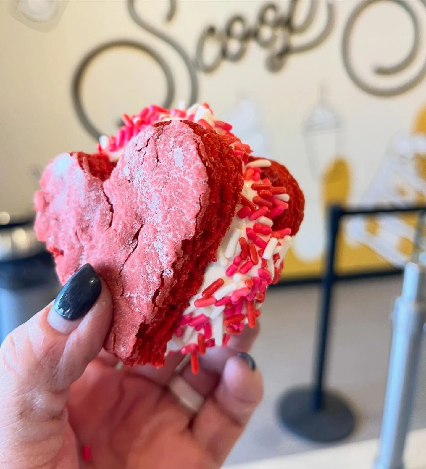 We ❤️ our neighbors! Another sweet collab! This one&rsquo;s with the one and only @timeforabagel ! Check out our VALENTINE&rsquo;S DAY SLIDERS! Creamy vanilla and chocolate ice cream sandwiched between TFAB&rsquo;s homemade cake cookies and covered w