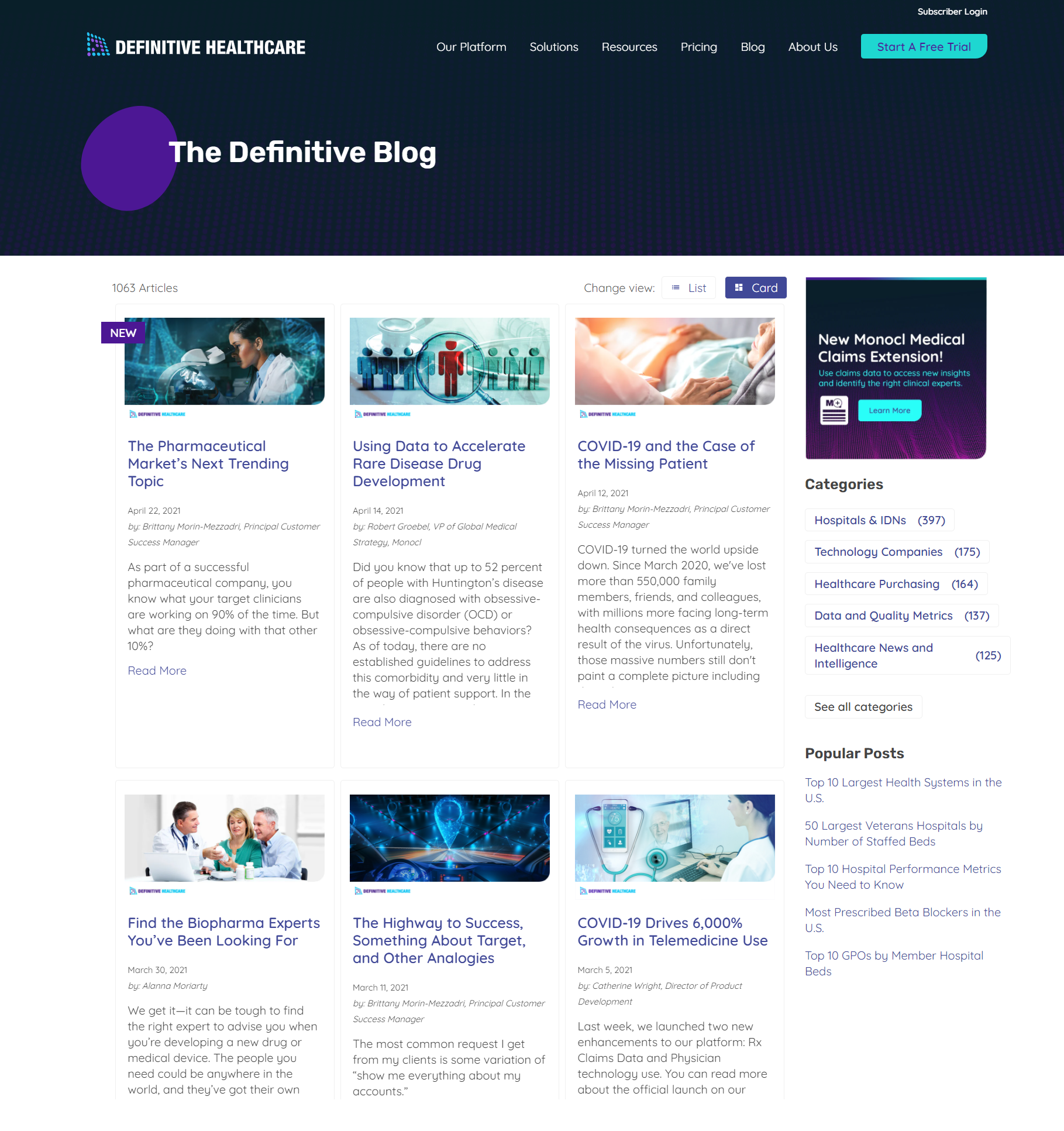 Blog page