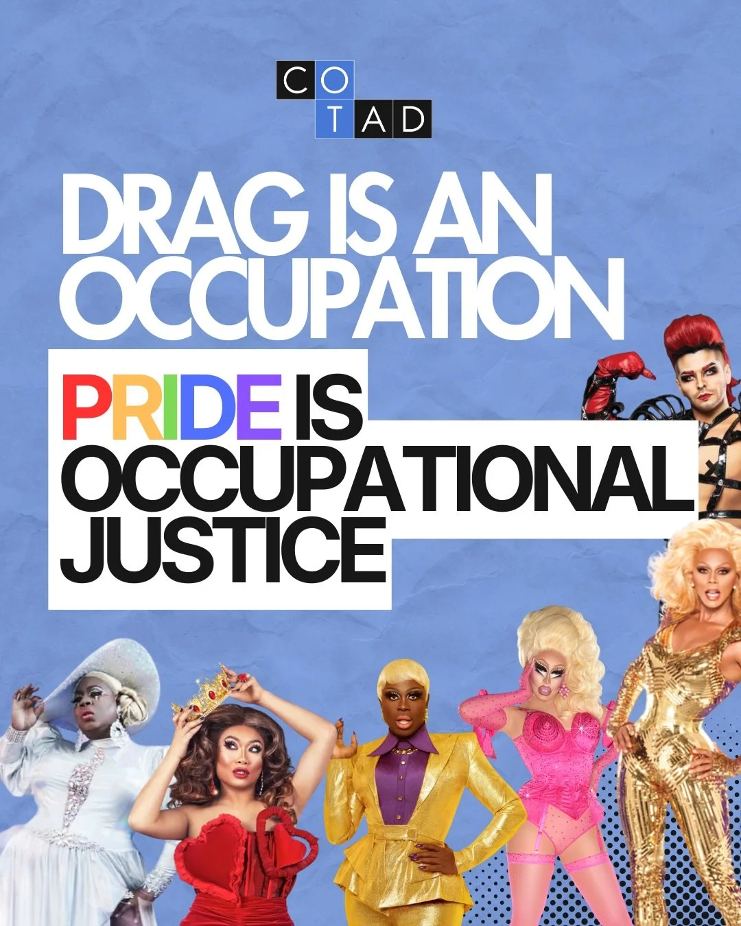 This Pride Month, we&rsquo;re recognizing drag as identity, expression, community, resistance, and meaningful participation. 🏳️&zwj;🌈💃🏽

Through an occupational therapy lens, drag can be understood as a meaningful occupation connected to identity
