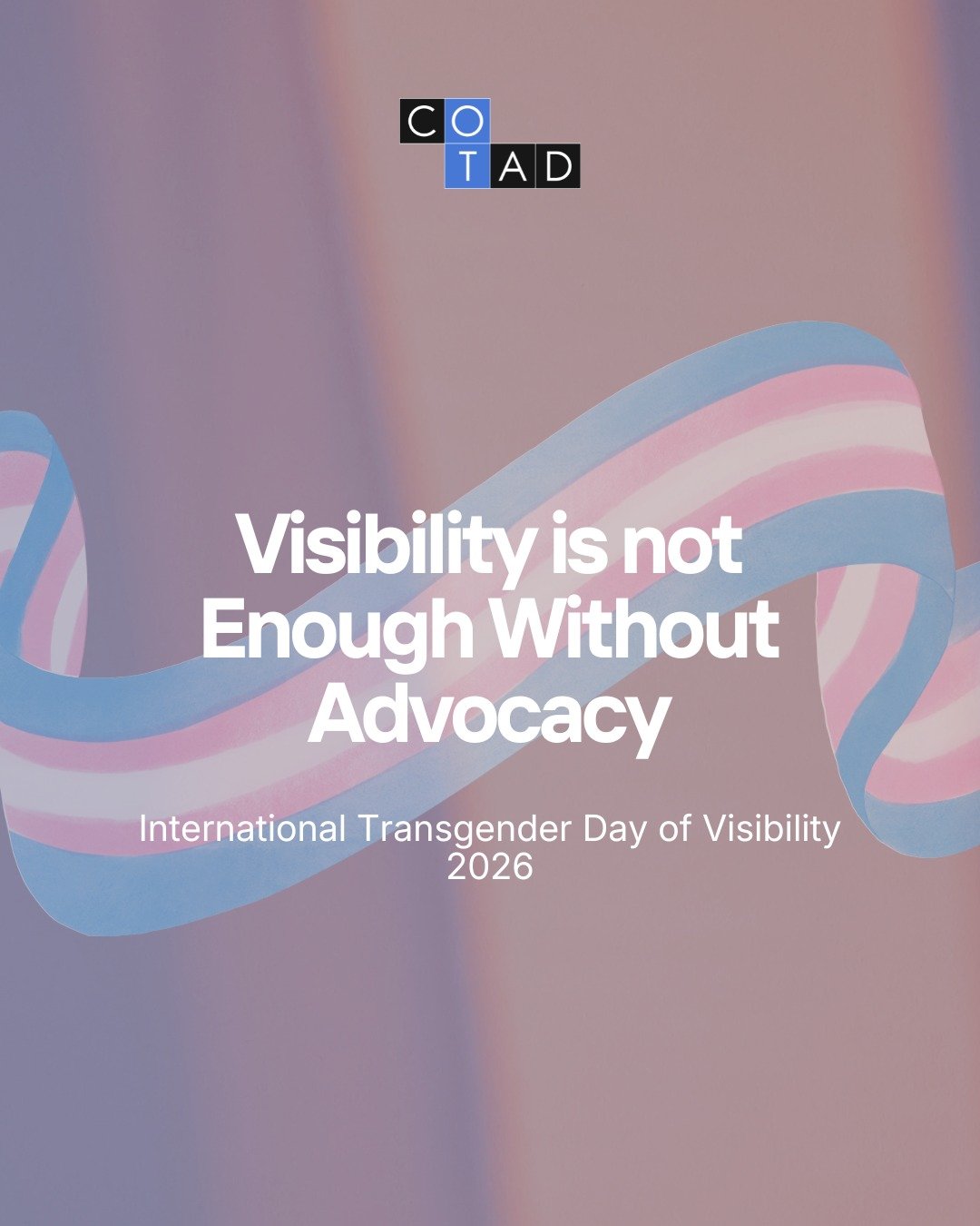 International Trans Day of Visibility is a call to recognize trans lives and recommit to affirming action. 

Occupational therapy has a role in supporting trans and gender-diverse people through care that protects dignity, affirms identity, and suppo