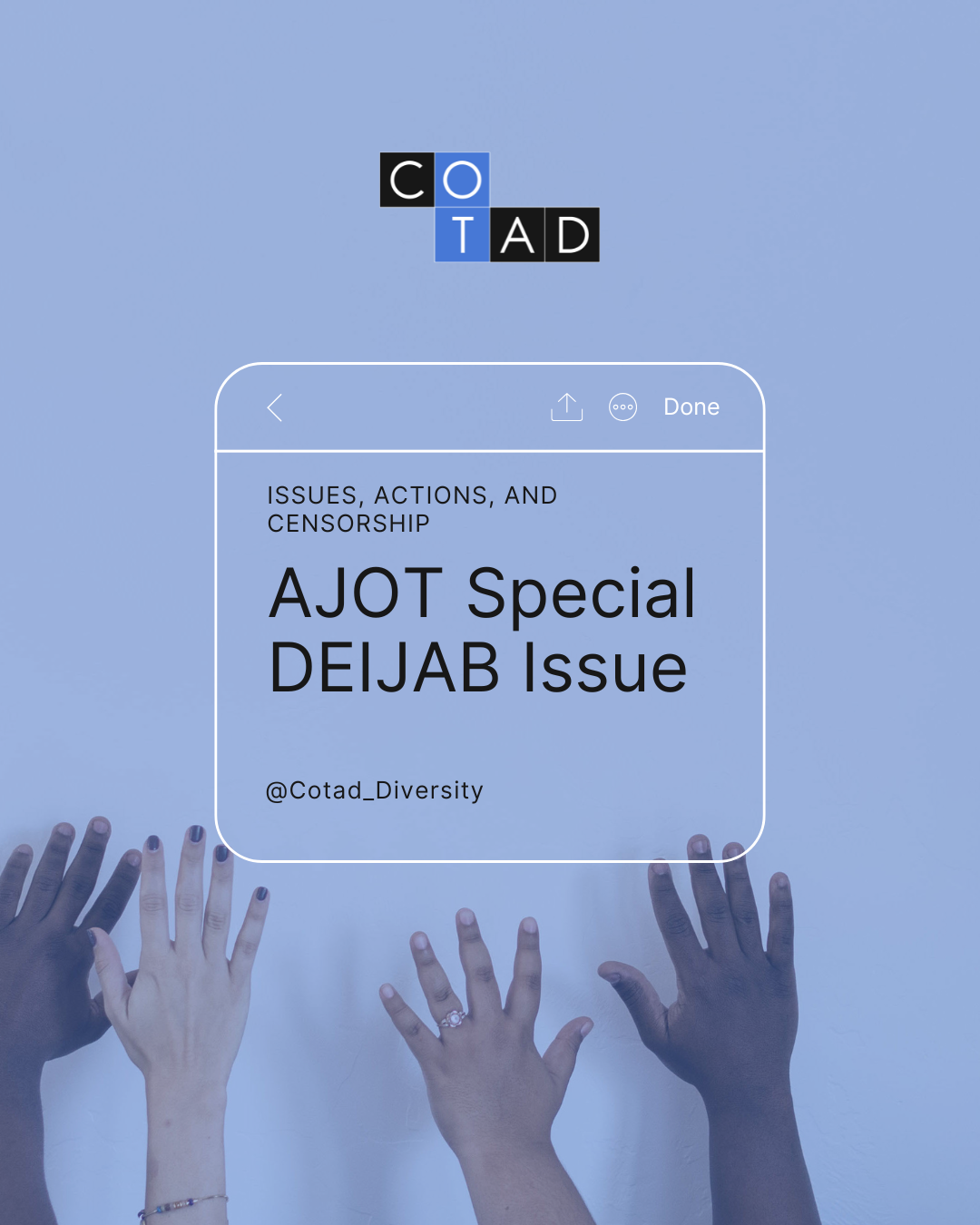 We talk with @theacademicdiva about the @ajoteditor special DEIJAB issue that just dropped as well as some of the issues and action steps you should know related to research censorship in OT. Grateful for our researchers, authors, and editors who are