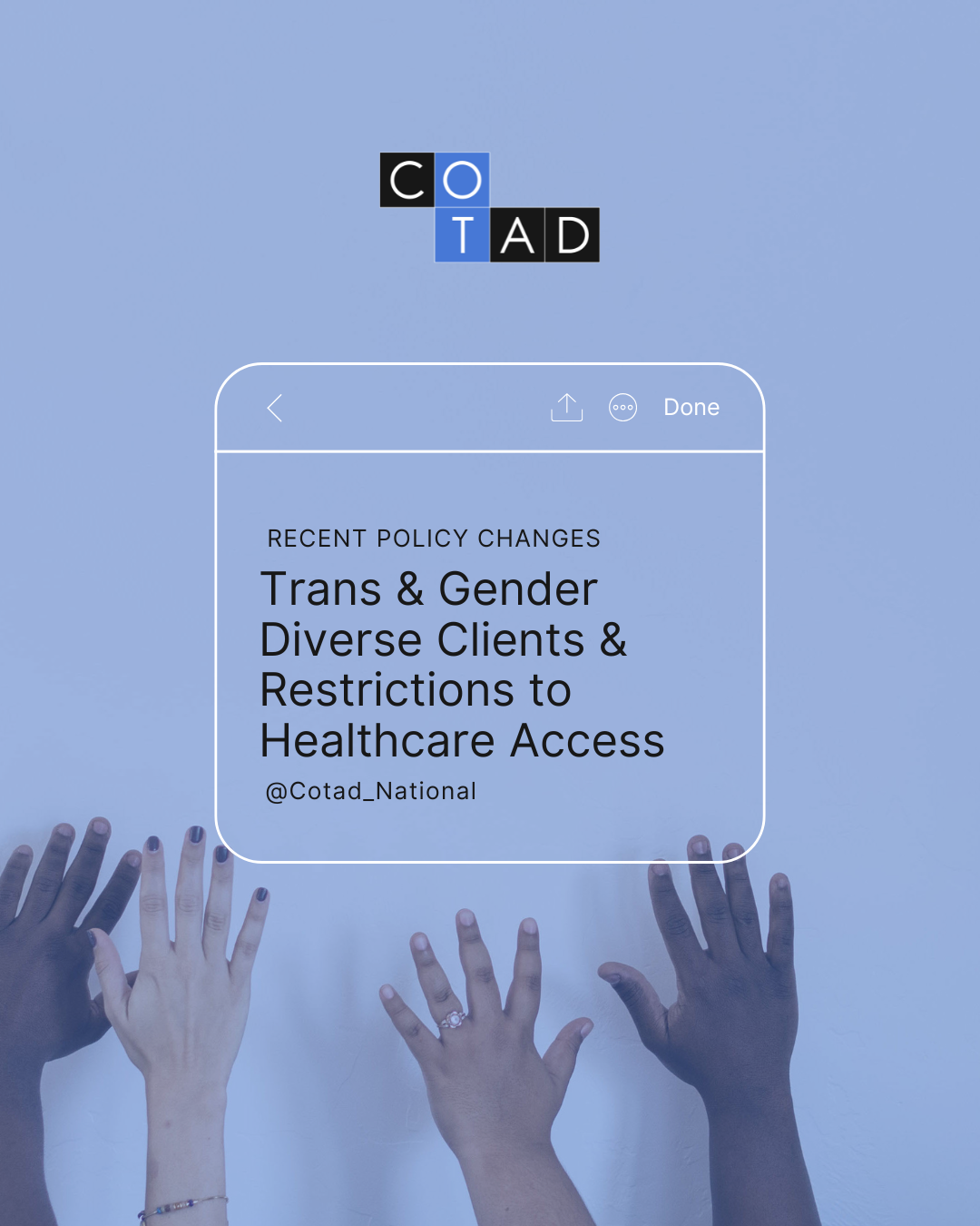 @bridgetyvonne_90 from the @ot_lgbtqia2s_fellowship joins @ryan_lavalley to discuss advocacy for trans and gender diverse clients and people, particularly in light of recent policy changes and restrictions to healthcare access.