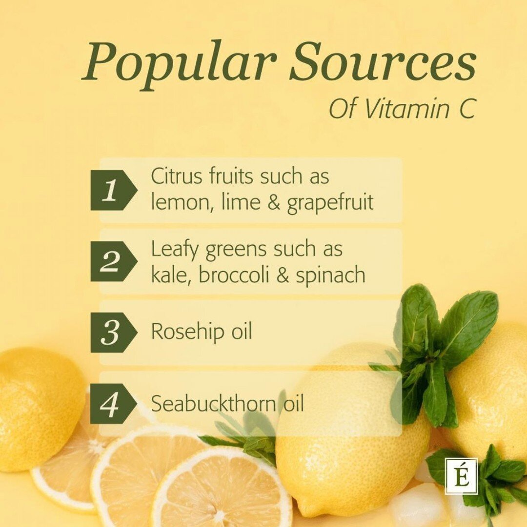 Are you getting enough Vitamin C? 🧡 Here are 4 popular sources of #VitaminC from our friends at @eminenceorangicskincare