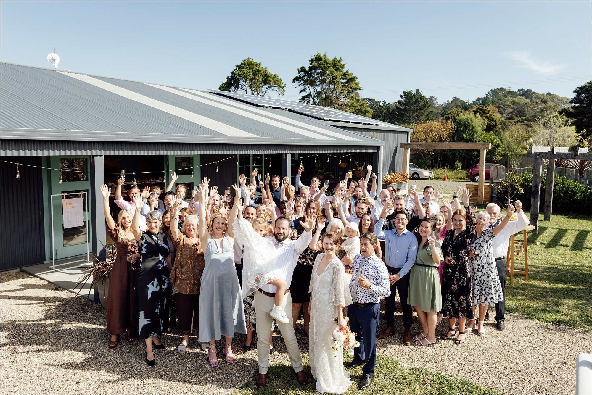 Auckland wedding group photo