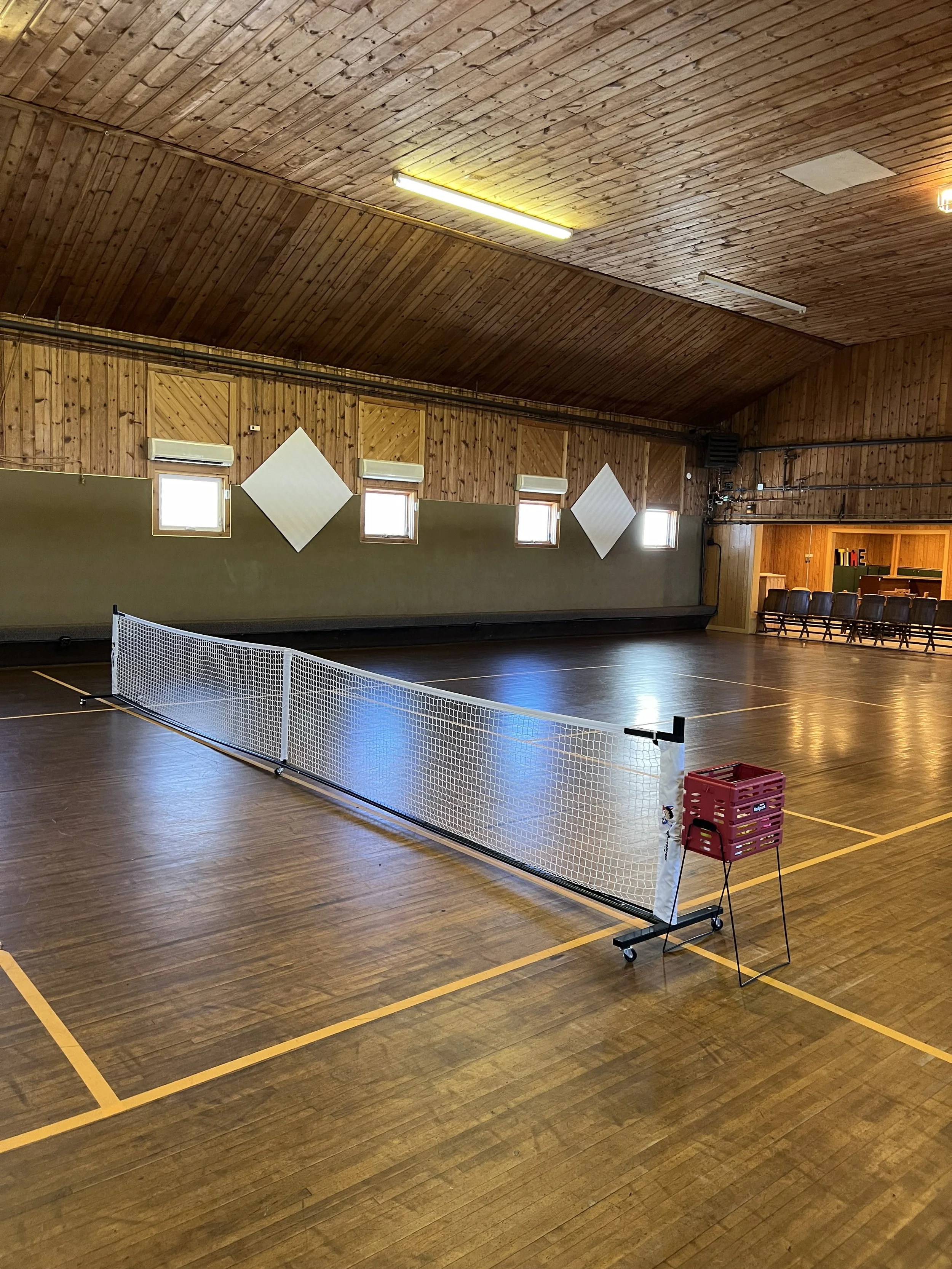 Field House - 
7,000 sq ft venue with indoor pickleball, vintage bar, and Bluetooth sound system.