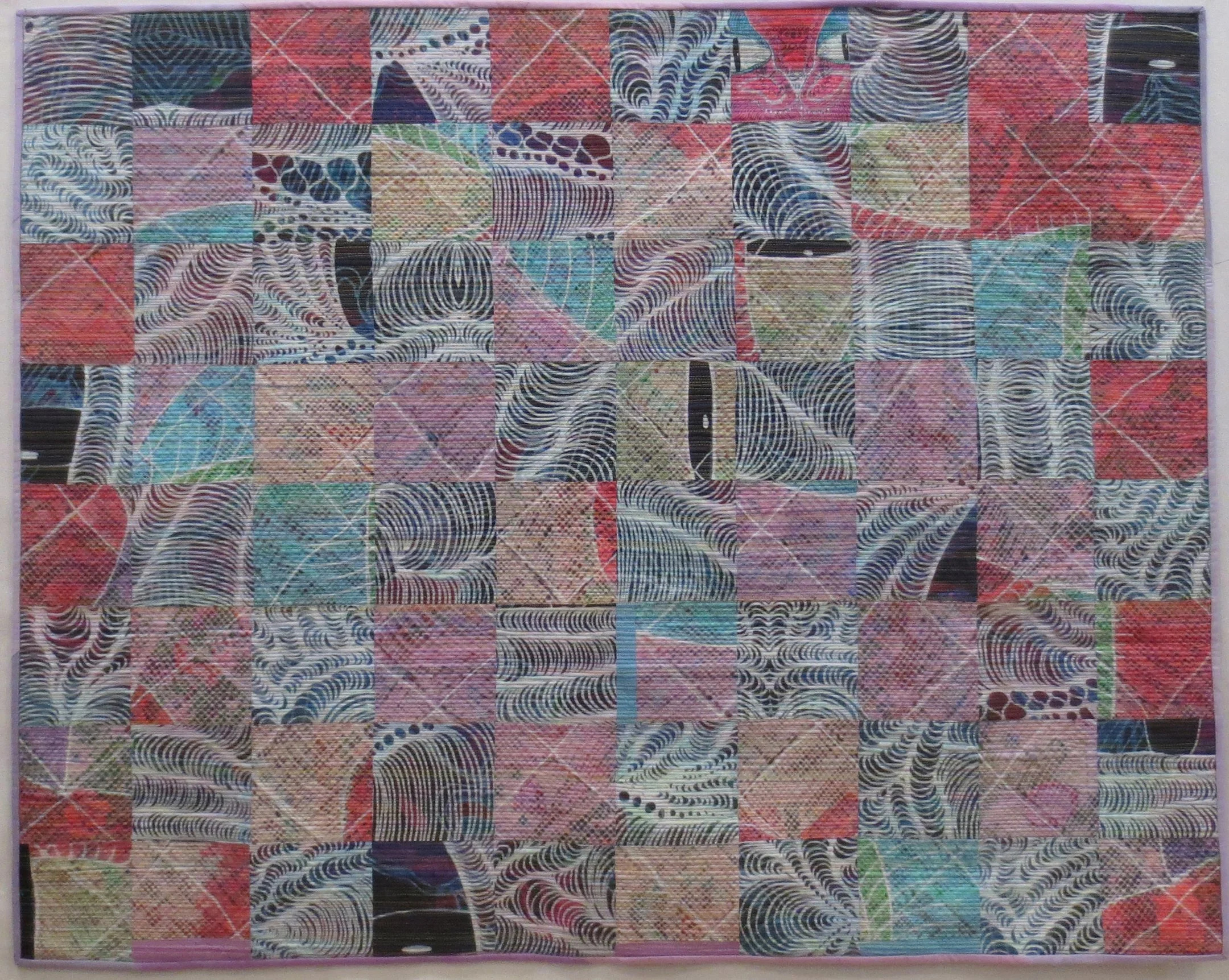 PINK AND GREY FRACTURED CAT