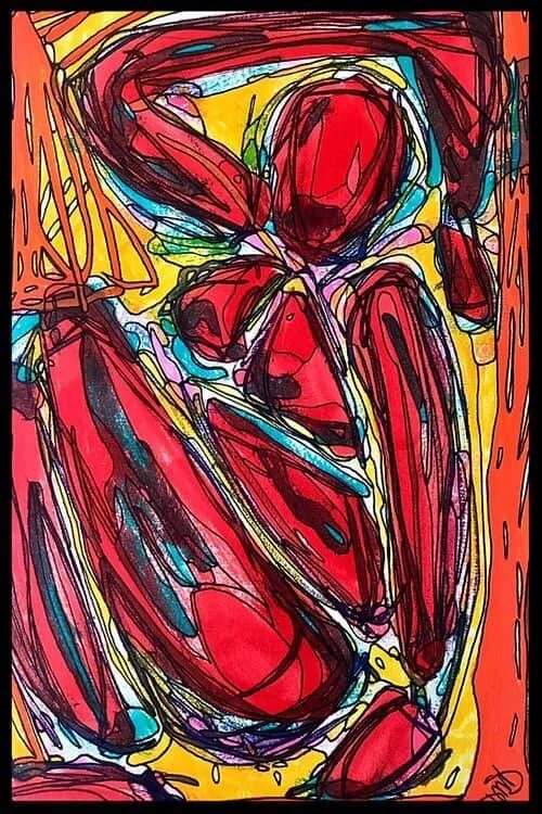Red Nude (2020) Watercolor and Ink