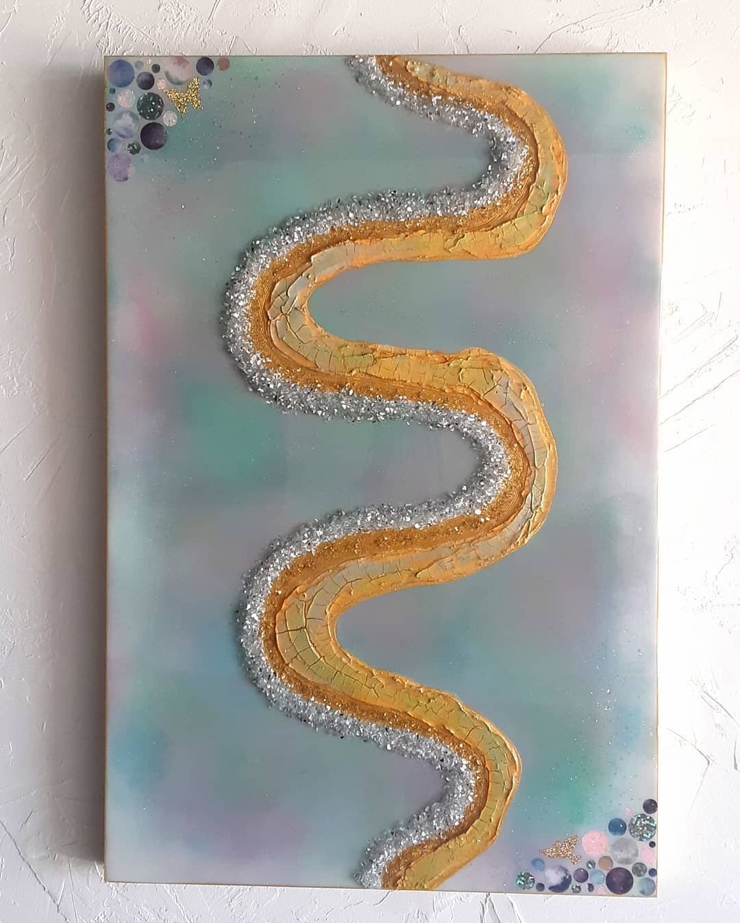 Mixed Media Art by @tinasartlife is up on the walls at the New Savage Mystic Gallery on S. Virginia Street. Join us for our Grand Opening on July 17 to see beautiful works of art inspired by Rumi poems, explore the new space, and maybe even receive a