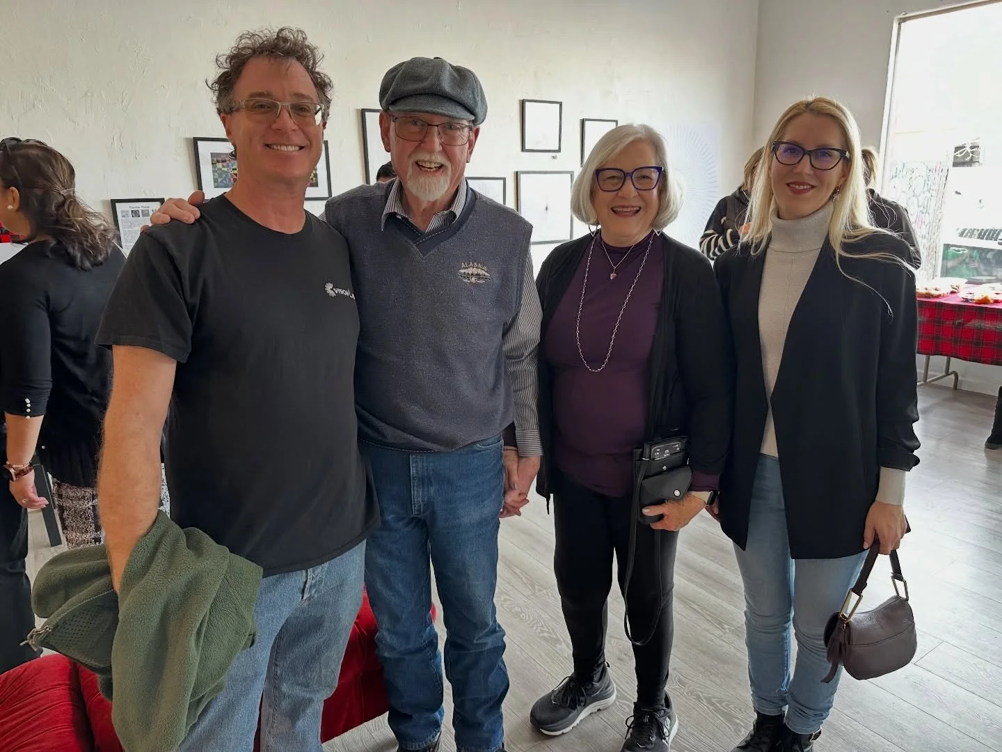 Our Mind Matters gallery reception with Dr. Caplovitz @savagemysticart is open until 5pm today! We especially love the Caplovitz t-shirts! ✨