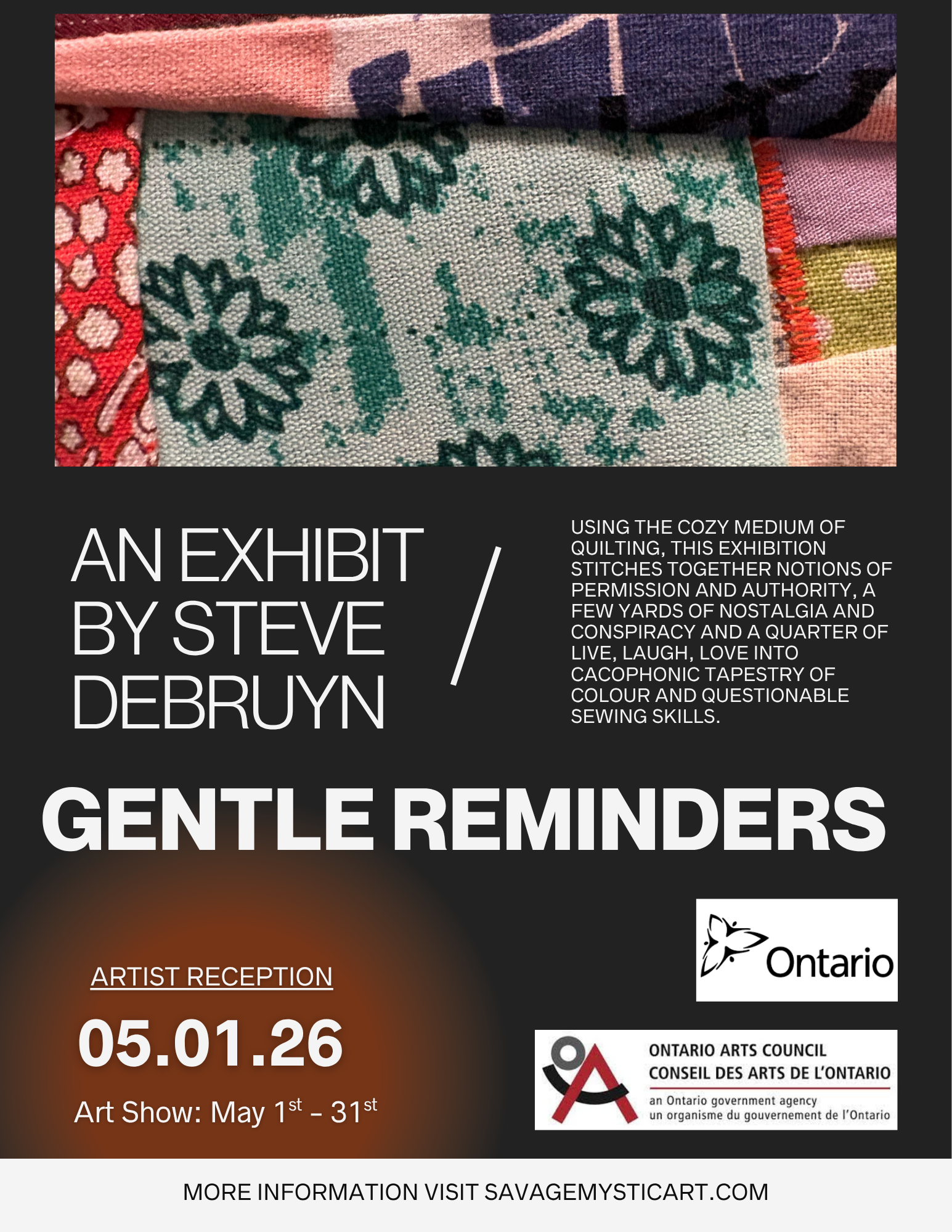 Gentle Reminders Artist reception with Steve deBruyn